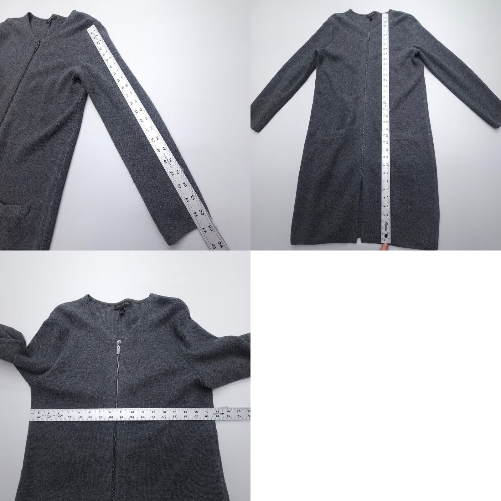 Banana Republic Banana Republic Cardigan Sweater Dress Womens Small Gray Longline Knit Full Zip Size S / US 4 / IT 40 - 8 Thumbnail