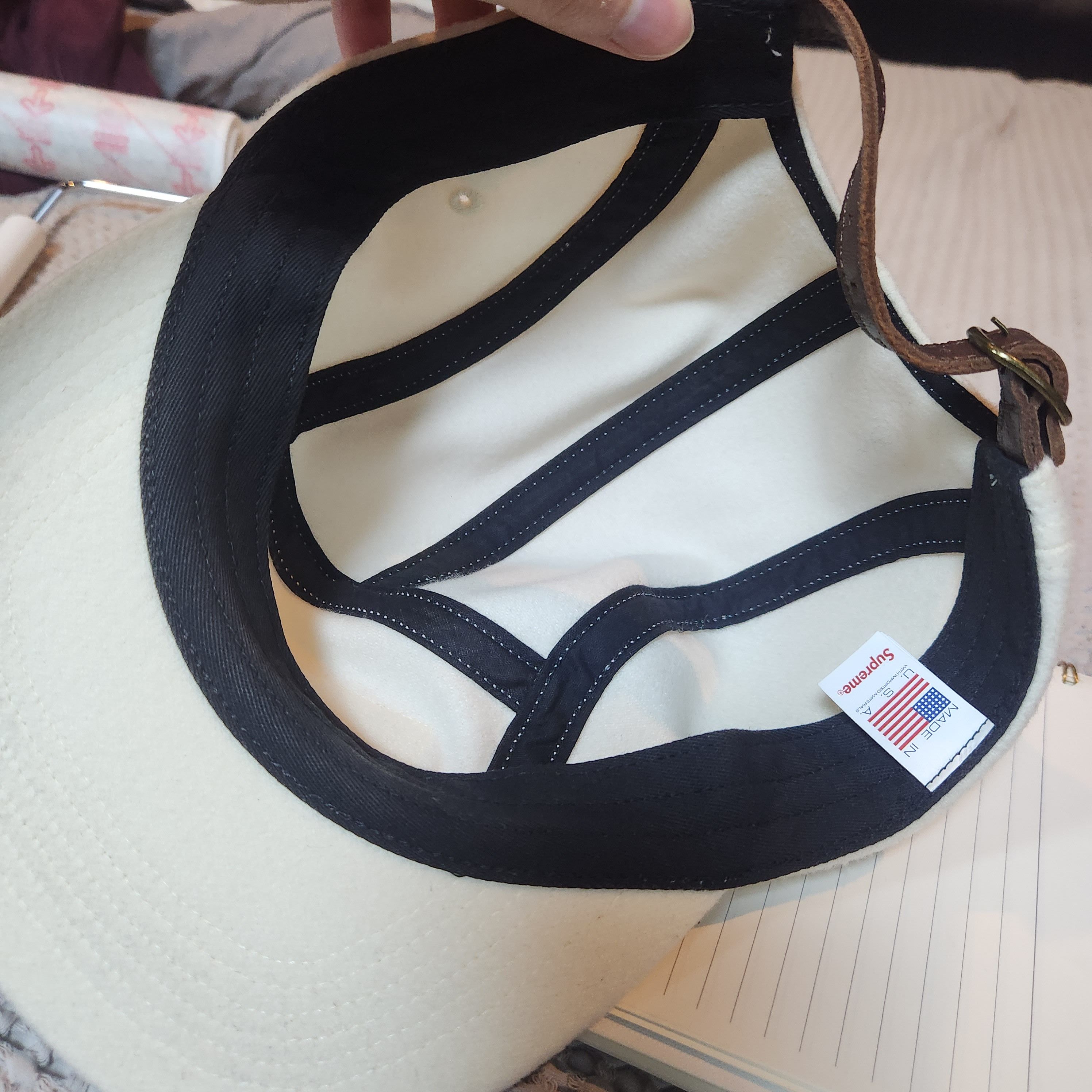 Supreme SUPREME ghost logo white wool camp cap Size ONE SIZE - 4 Thumbnail