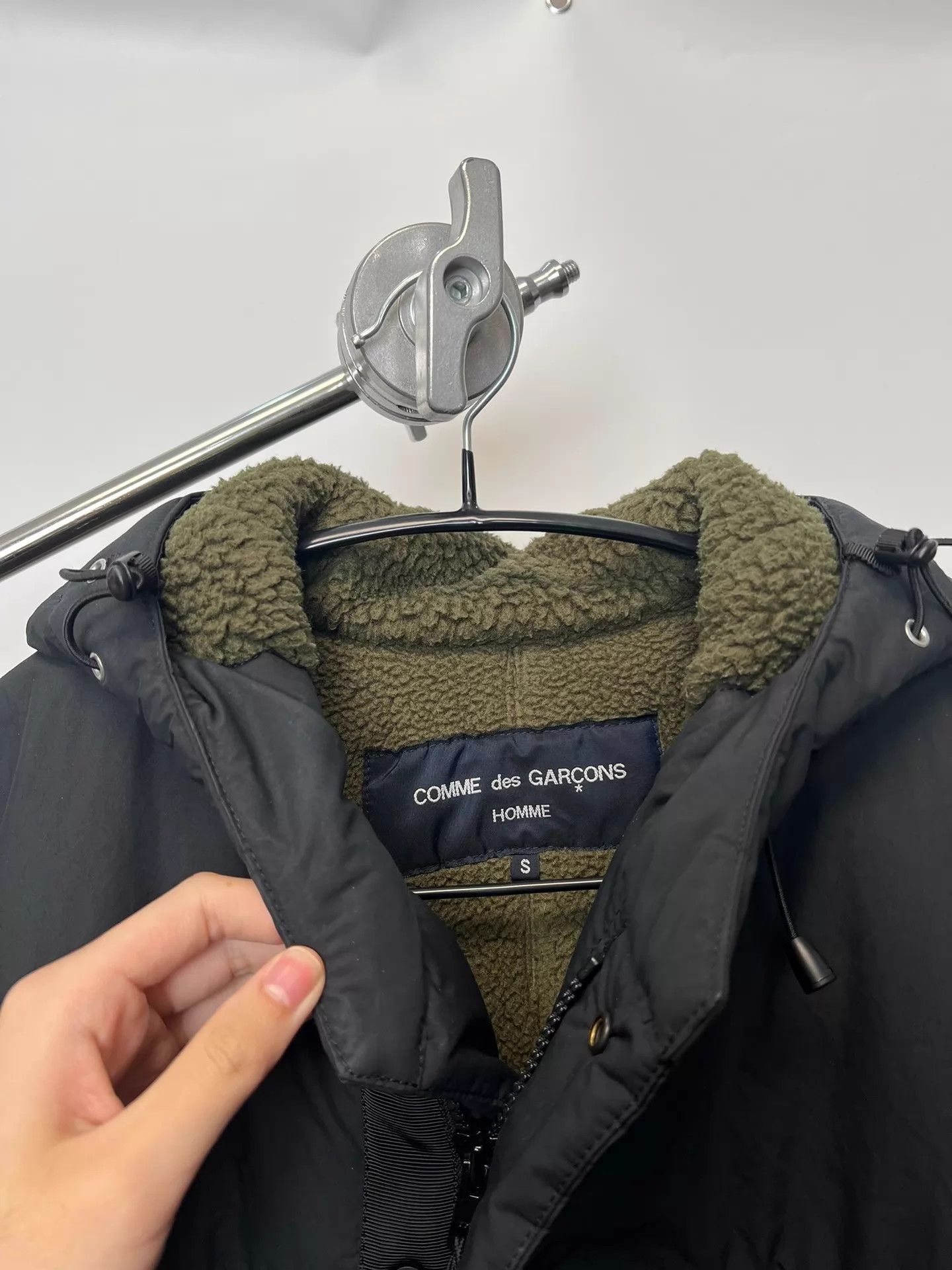 Comme des Garcons CDG Homme Moss Green Polartec Fleece Cotton Hooded Size US S / EU 44-46 / 1 - 4 Thumbnail
