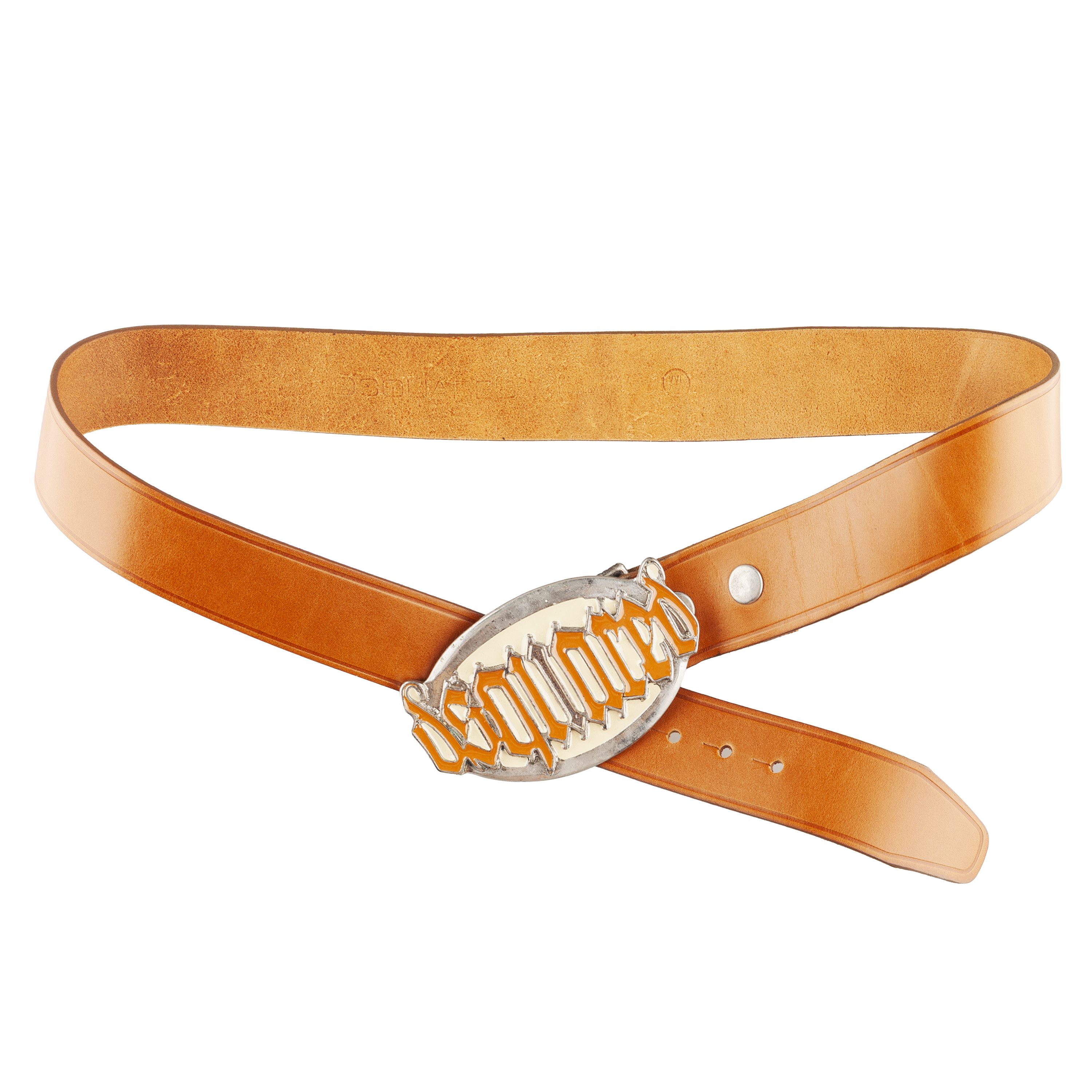 Dsquared2 DSQUARED2 Brown/Orange Leather Metallic Belt Size ONE SIZE - 1 Thumbnail
