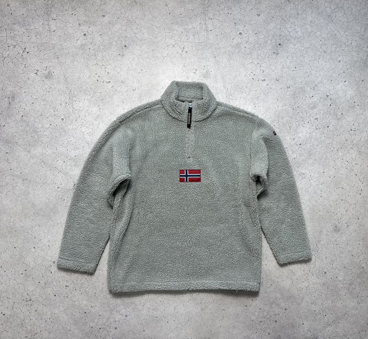 Napapijri Napapijri Vintage Fleece Sherpa Sweatshirt Half 1/4 Zip Y2K Size US M / EU 48-50 / 2 - 1 Thumbnail