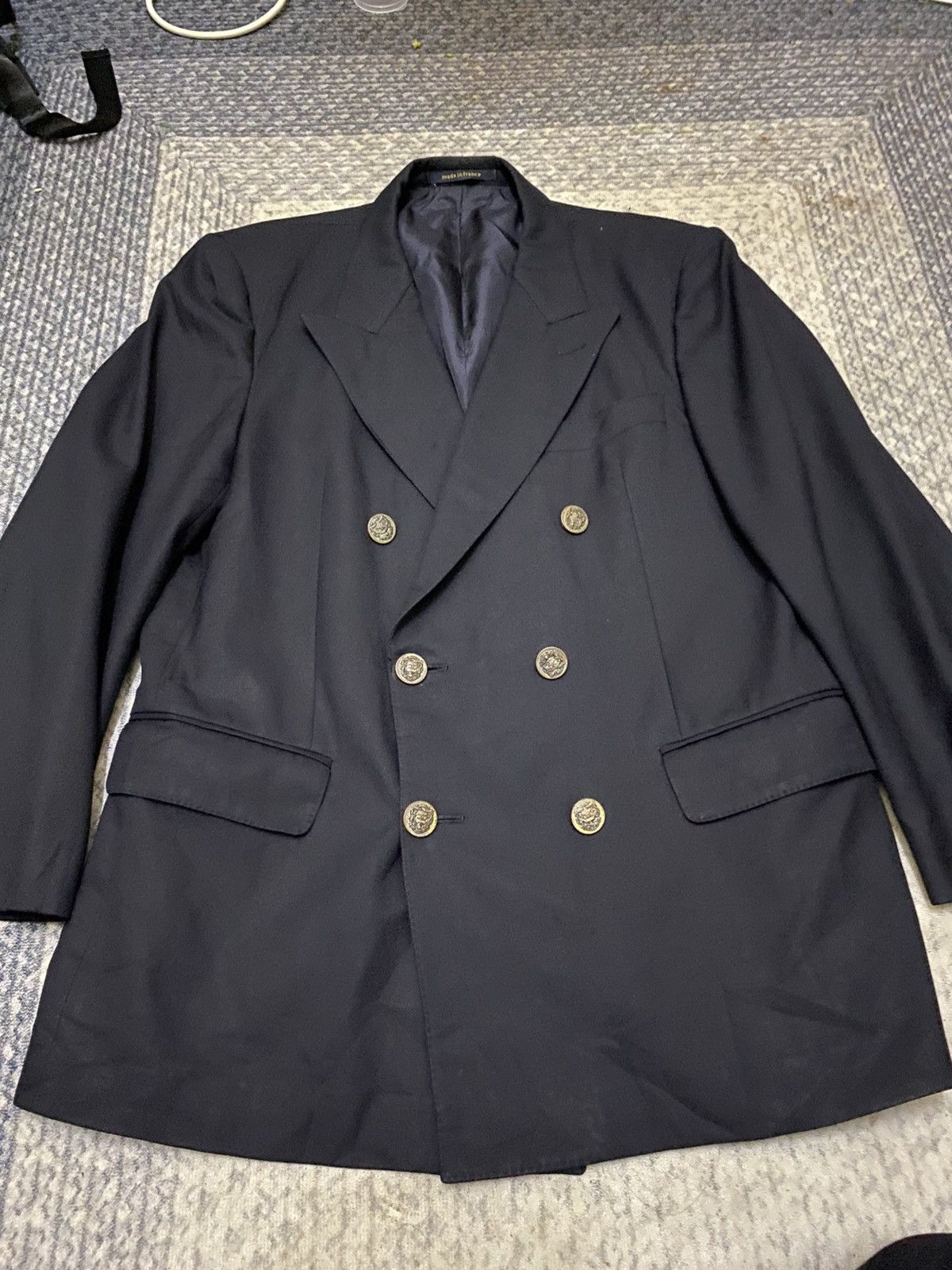 Celine CELINE PARIS DOUBLE BREAST BLAZER STAMPED LOGO BUTTON Size US S / EU 44-46 / 1 - 1 Thumbnail
