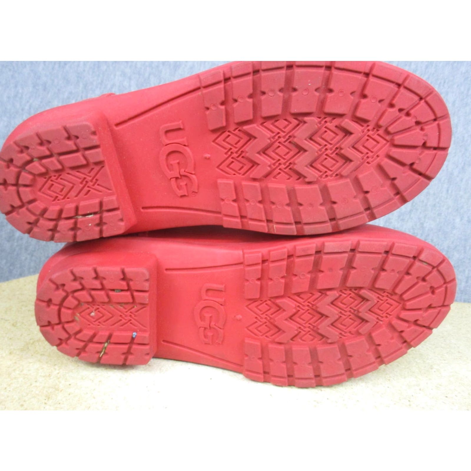 Ugg UGG Boots Womens Size 7 Red Rubber Rain Chelsea Pull On Ankle Booties Lug Sole Size US 7 / IT 37 - 6 Thumbnail