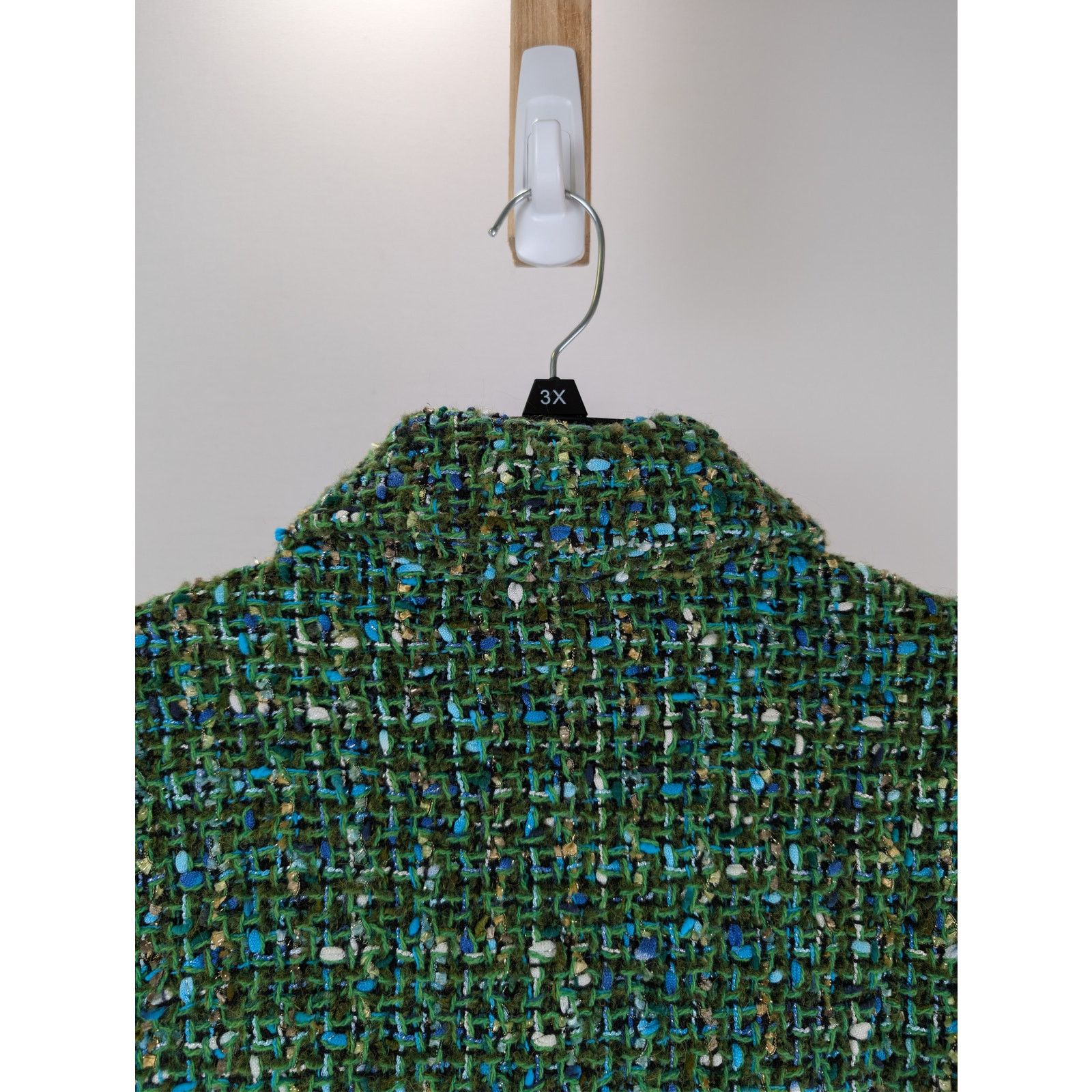 Amiri o1rshd1 Boucle Overshirt Button up Shirt in Rain Forest Size US M / EU 48-50 / 2 - 17 Thumbnail