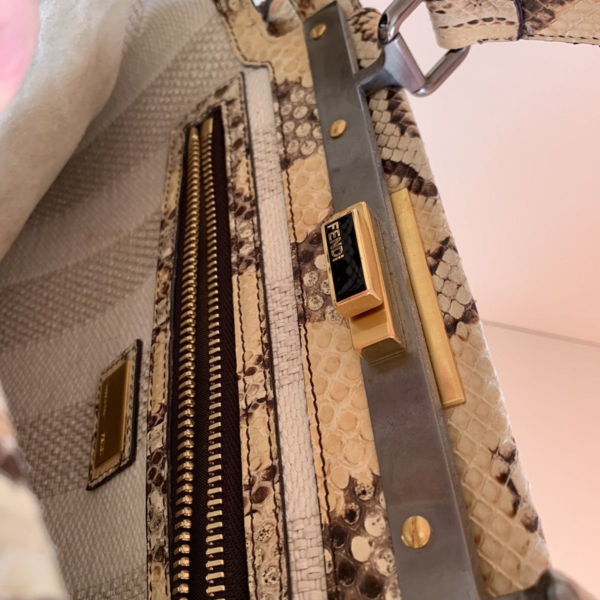 Fendi Fendi python peekaboo bag Size ONE SIZE - 3 Thumbnail