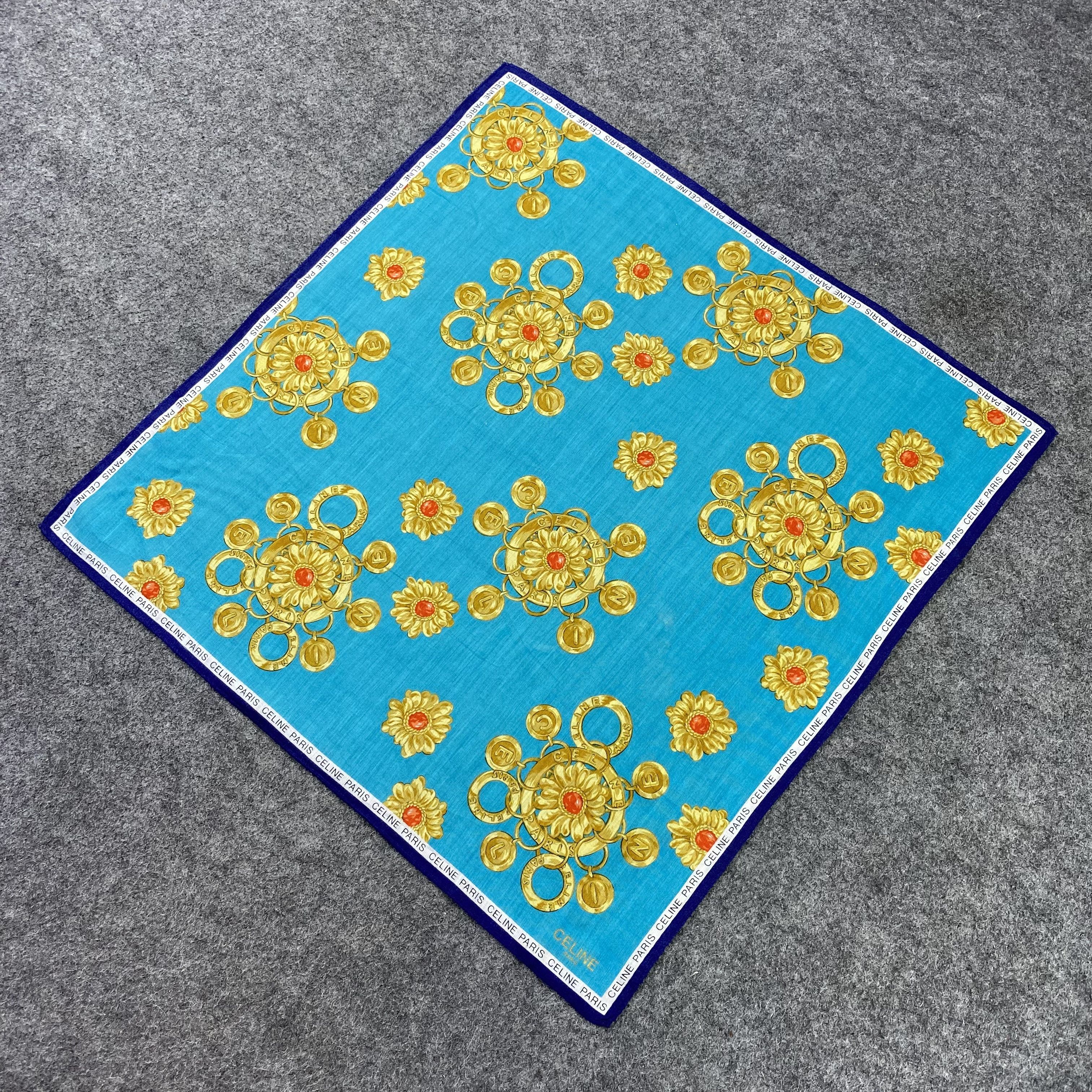 Celine Celine Handkerchief / Bandana / Neckerchief / Headscarf-B973 Size ONE SIZE - 4 Thumbnail