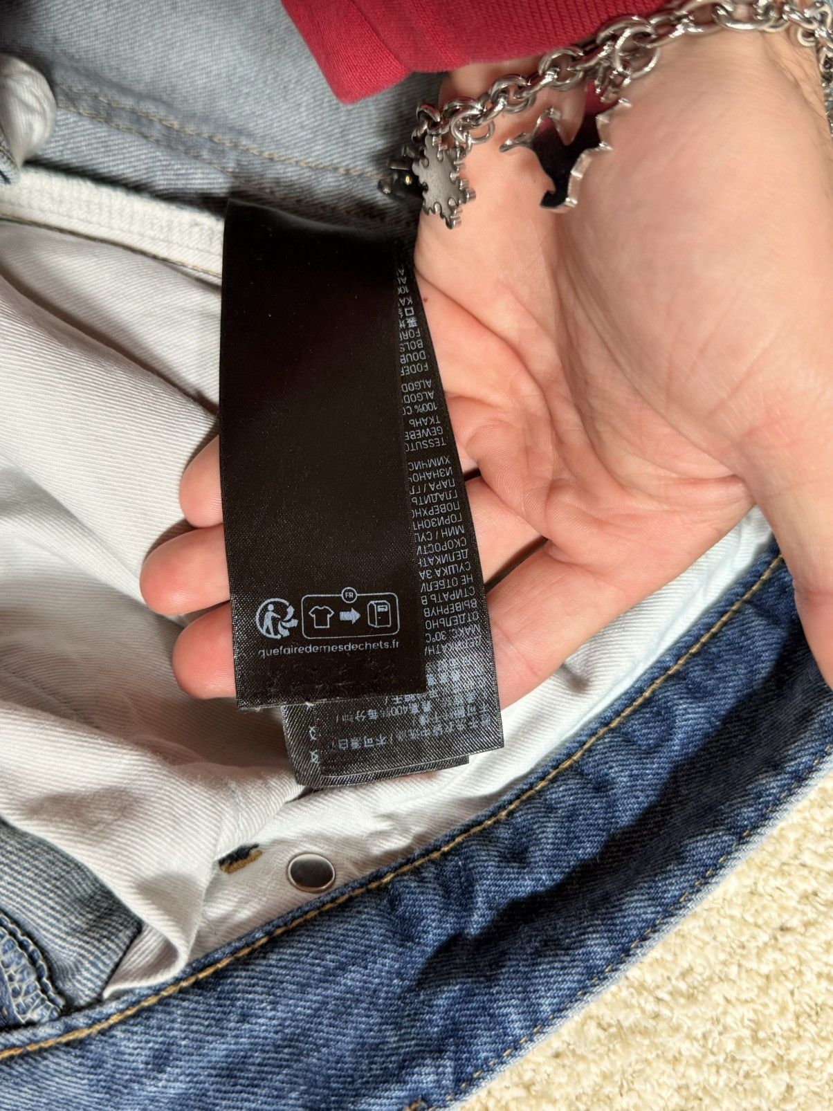 Balenciaga Balenciaga Organic Blue Japanese Denim Dirty Pale Blue Size US 34 / EU 50 - 11 Thumbnail
