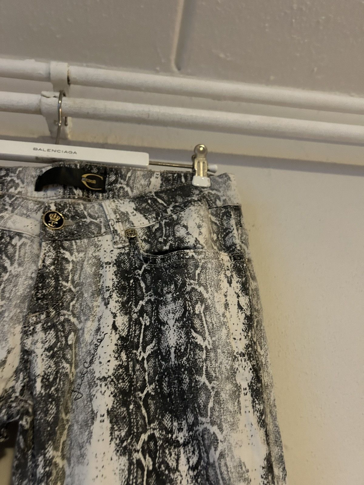 Just Cavalli Just Cavalli Python-Print Denim Jeans Size 29 Size 29" - 6 Thumbnail