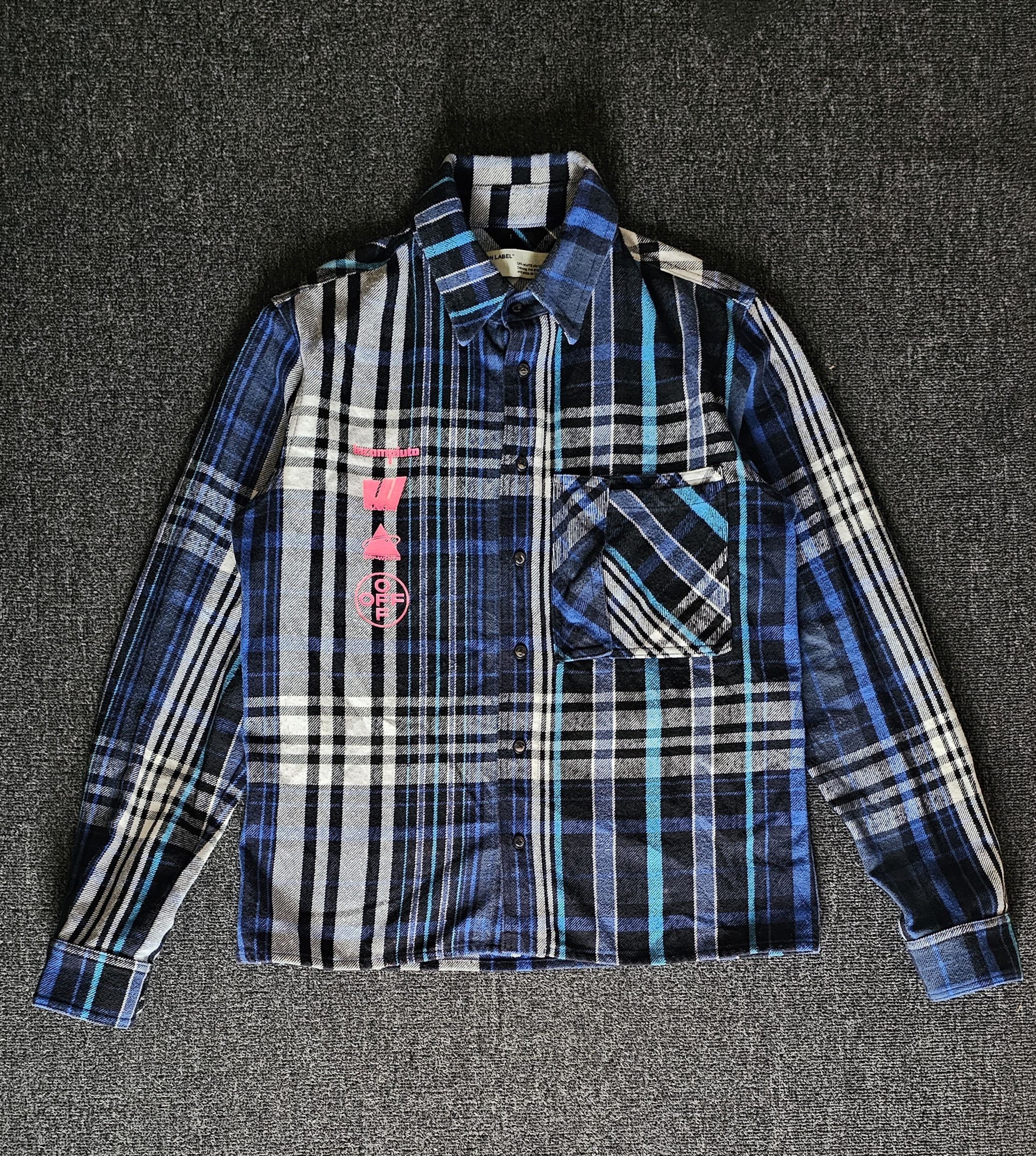 Off-White OFF-WHITE Men's Thick Graffiti Oversize Shirt Size S Size US S / EU 44-46 / 1 - 1 Thumbnail