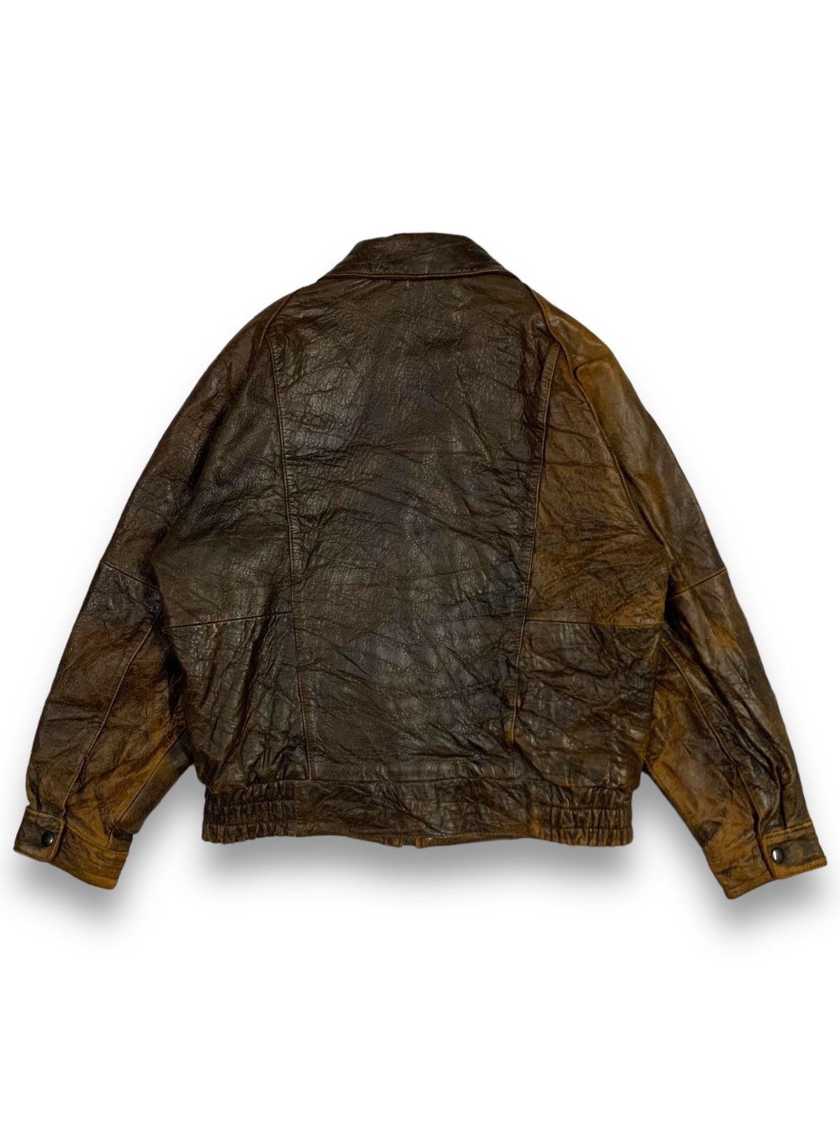 Japanese Brand 2000s Japanese Brand Sheepskin Leather Flight Bomber Jacket Size US M / EU 48-50 / 2 - 2 Thumbnail