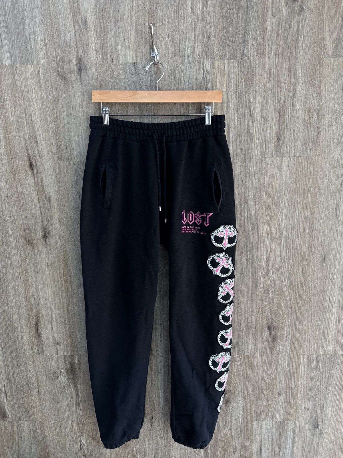 LOST INTRICACY Lost Intricacy Black Sweatpants Size US 32 / EU 48 - 1 Thumbnail
