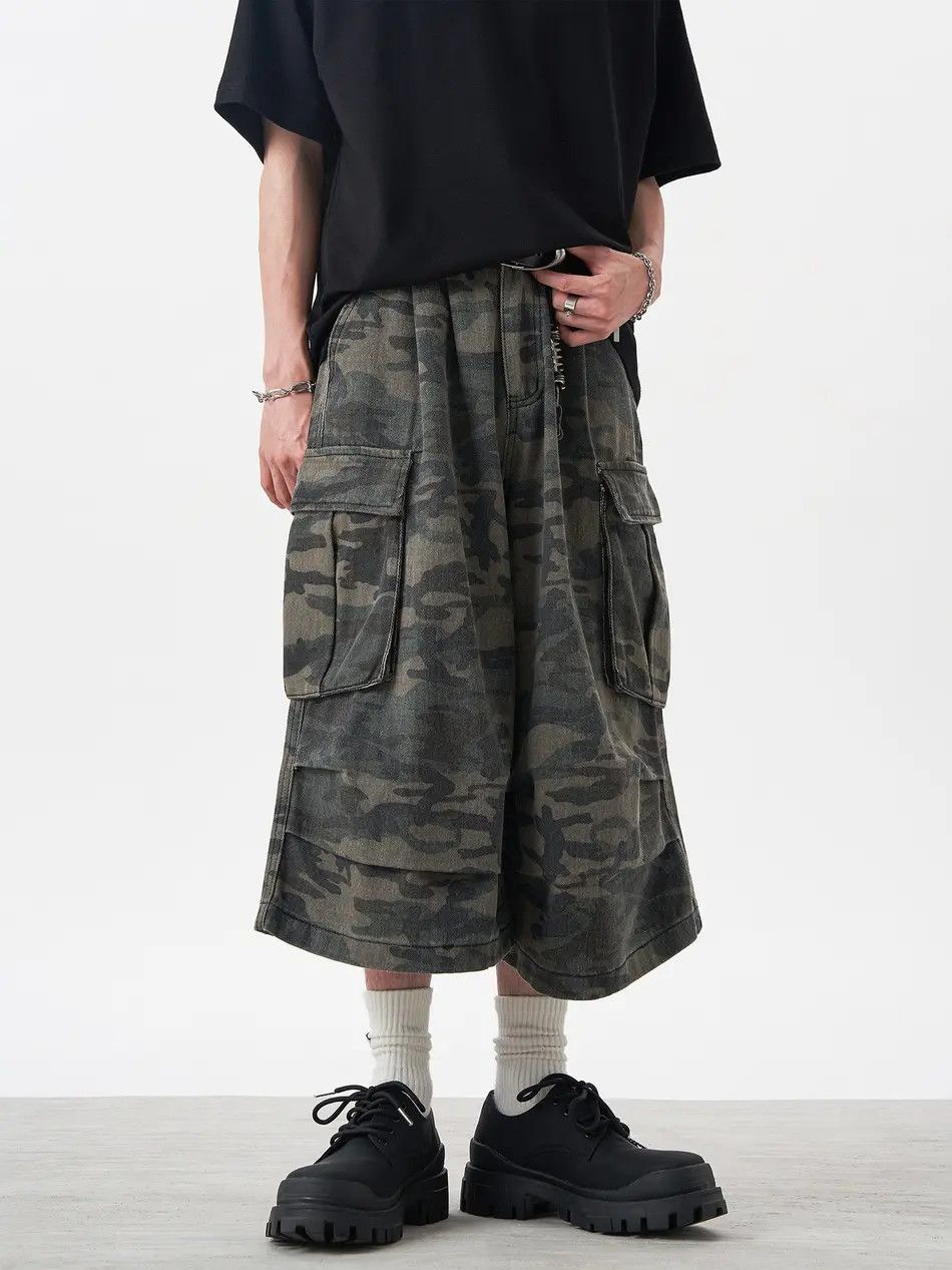Japanese Brand × Jean Retro loose straight denim shorts Size US 32 / EU 48 - 4 Thumbnail