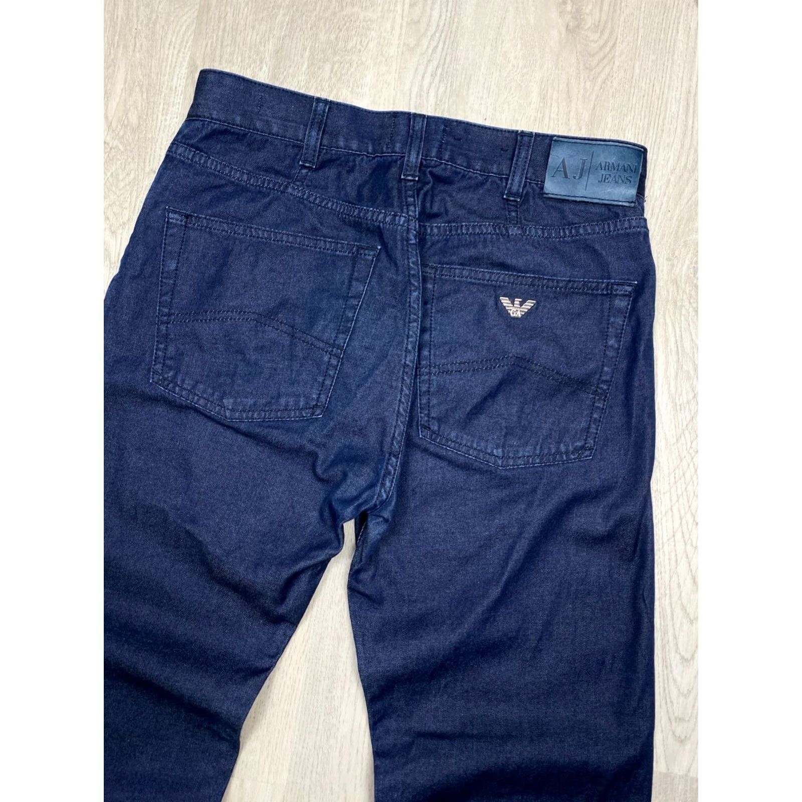 Vintage Armani Jeans Mens Jeans Denim Pants Size 31 Blue Cotton Regular Straight Vintage No N/A Size US 31 - 2 Thumbnail