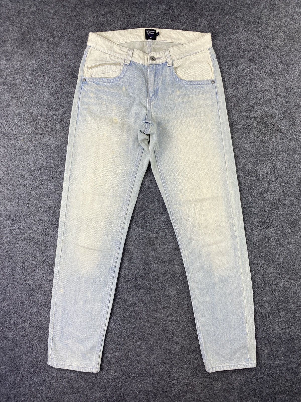 Japanese Brand × Jean Waffling Waffle Image+Create Artistic Jeans - J1126 Size US 30 / EU 46 - 1 Thumbnail