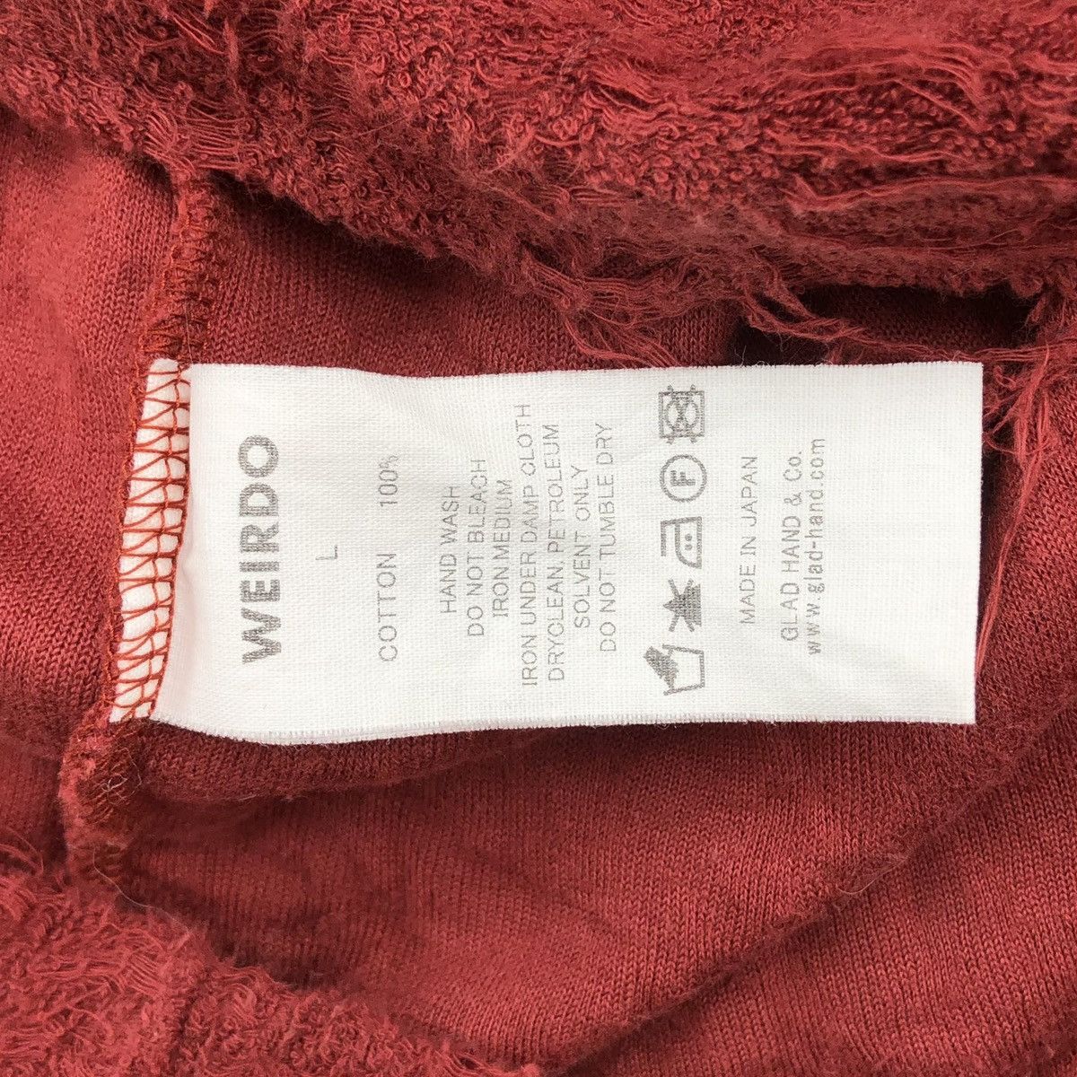 Japanese Brand Weirdo Towel shirt Distressed Long Sleeve Cotton Blend 🇯🇵 Size US L / EU 52-54 / 3 - 15 Thumbnail