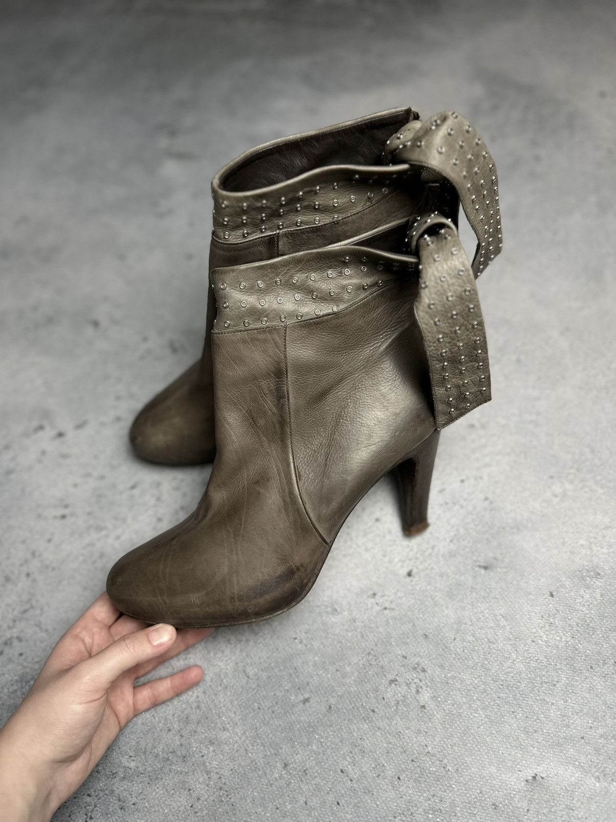 Vintage Luis Onofre Heels Leather Boots Rare Italian Item AvantGarde Size US 6.5 / IT 36.5 - 2 Thumbnail
