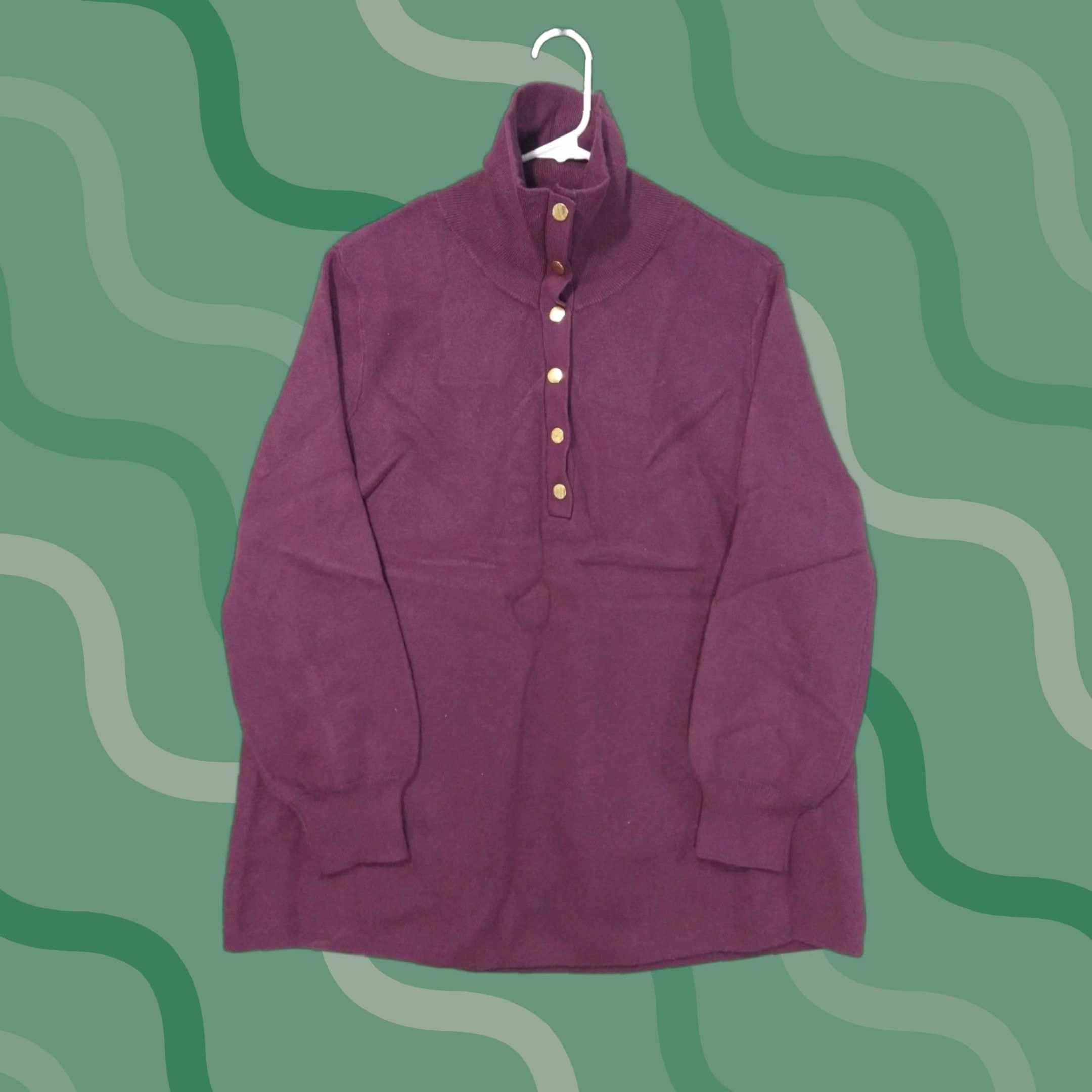 Soft Surroundings Soft Surroundings Sweater Womens XL Burgundy Meria Tunic Pullover Henley Mock Neck Casual Travel Pullover Knit Solid Knitwear Regular Red 90s? No. Size XL / US 12-14 / IT 48-50 - 1 Thumbnail