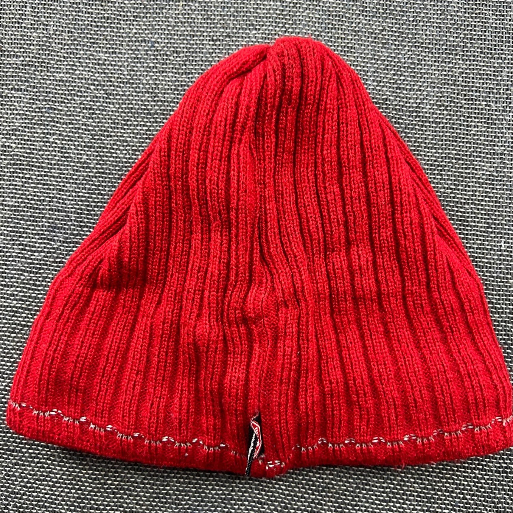 Adidas VINTAGE Adidas Windstopper Beanie Hat One Size Lined Wool Blend Knitted Ski Red Size ONE SIZE - 3 Thumbnail