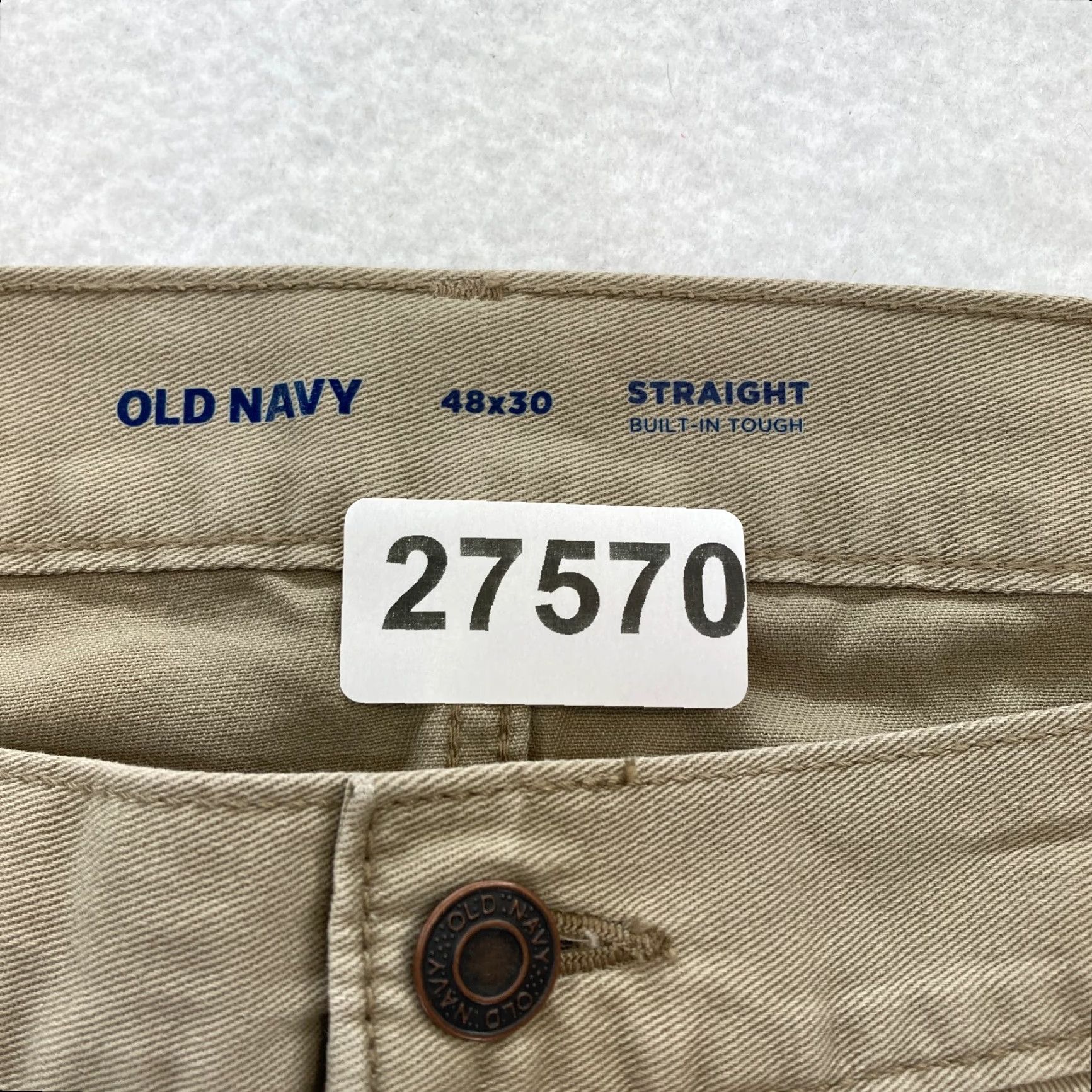 Old Navy Old Navy Chino Pants Mens Big & Tall 48x30 Straight Khaki Beige Casual NWT Size US 32 / EU 48 - 5 Thumbnail