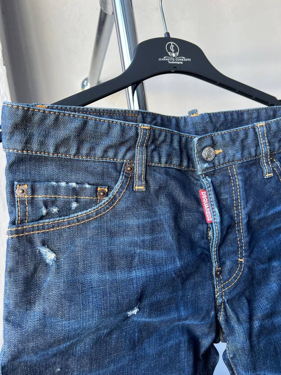 Dsquared2 2017 DSQUARED 2 BLUE ARTIFICIALLY WORN SEXY TWIST PANTS 46 Size US 44 / EU 60 - 5 Thumbnail