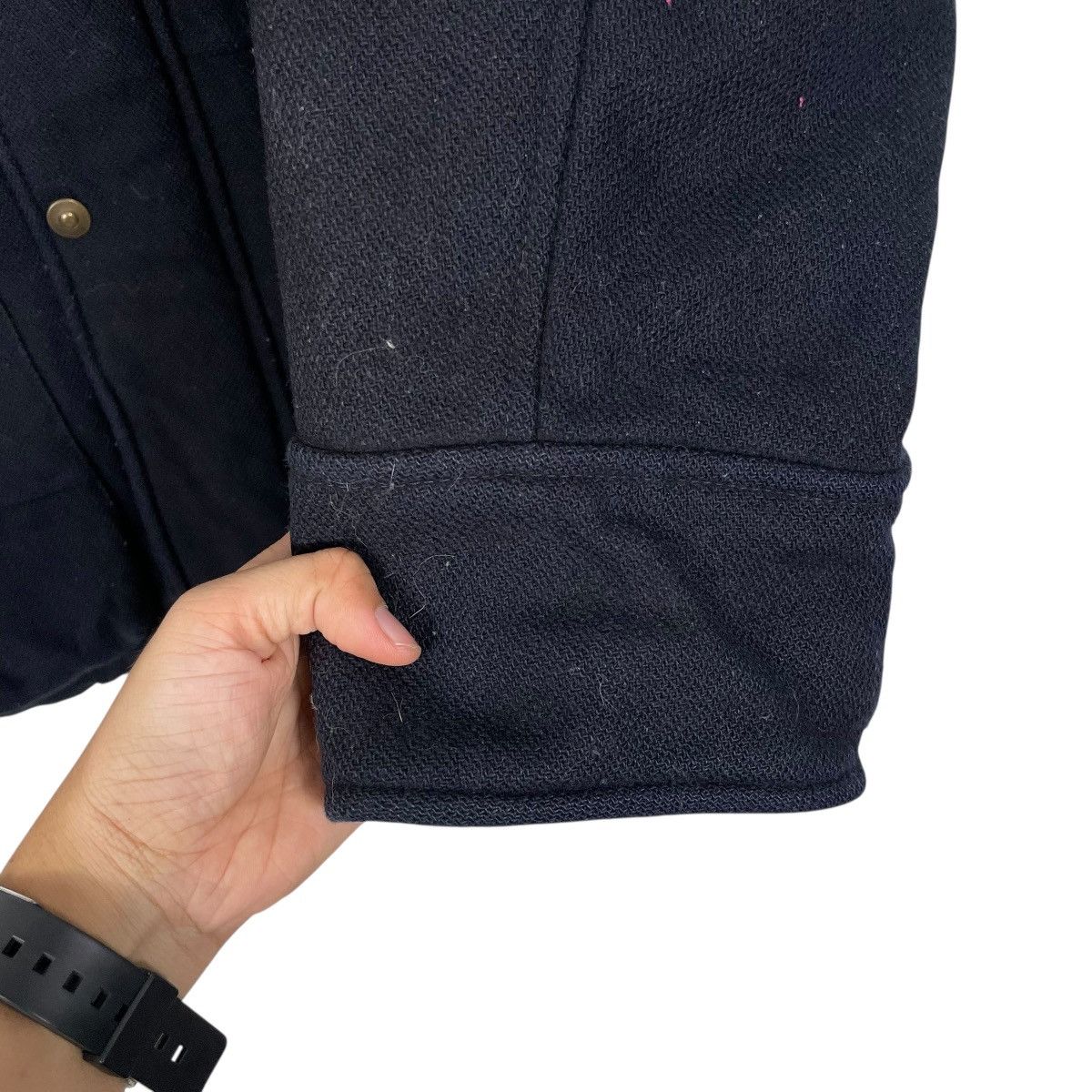 Marlboro Vintage Marlboro Wool Jacket With Leather Collar Size US L / EU 52-54 / 3 - 13 Thumbnail