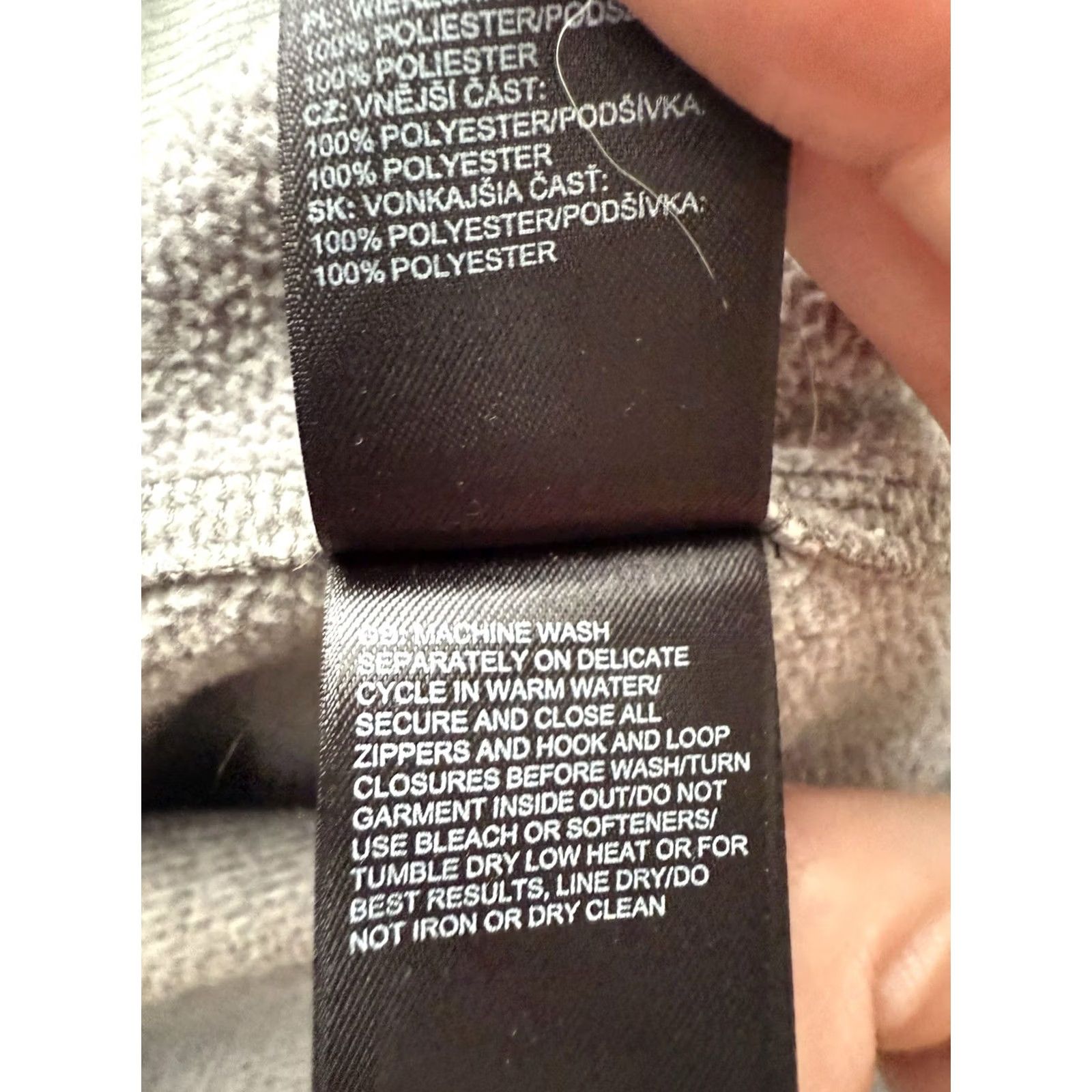 The North Face The North Face Jacket Womens Large Gray Women Ribbed Grey Fleece High Neck Zip Front Pockets Size L / US 10 / IT 46 - 6 Thumbnail