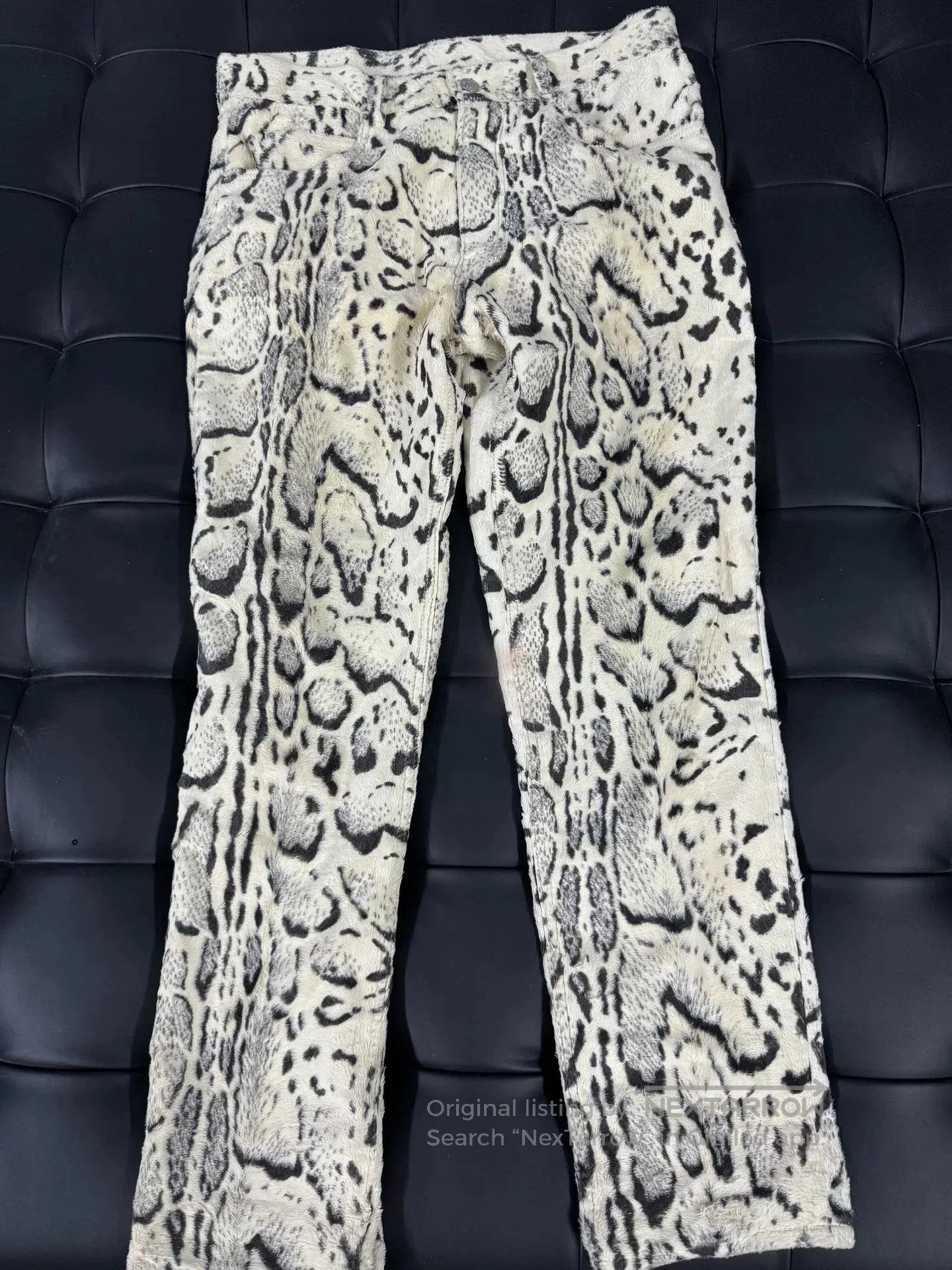 Martine Rose Martine Rose White Leopard Print Pants. Size US 32 / EU 48 - 1 Thumbnail