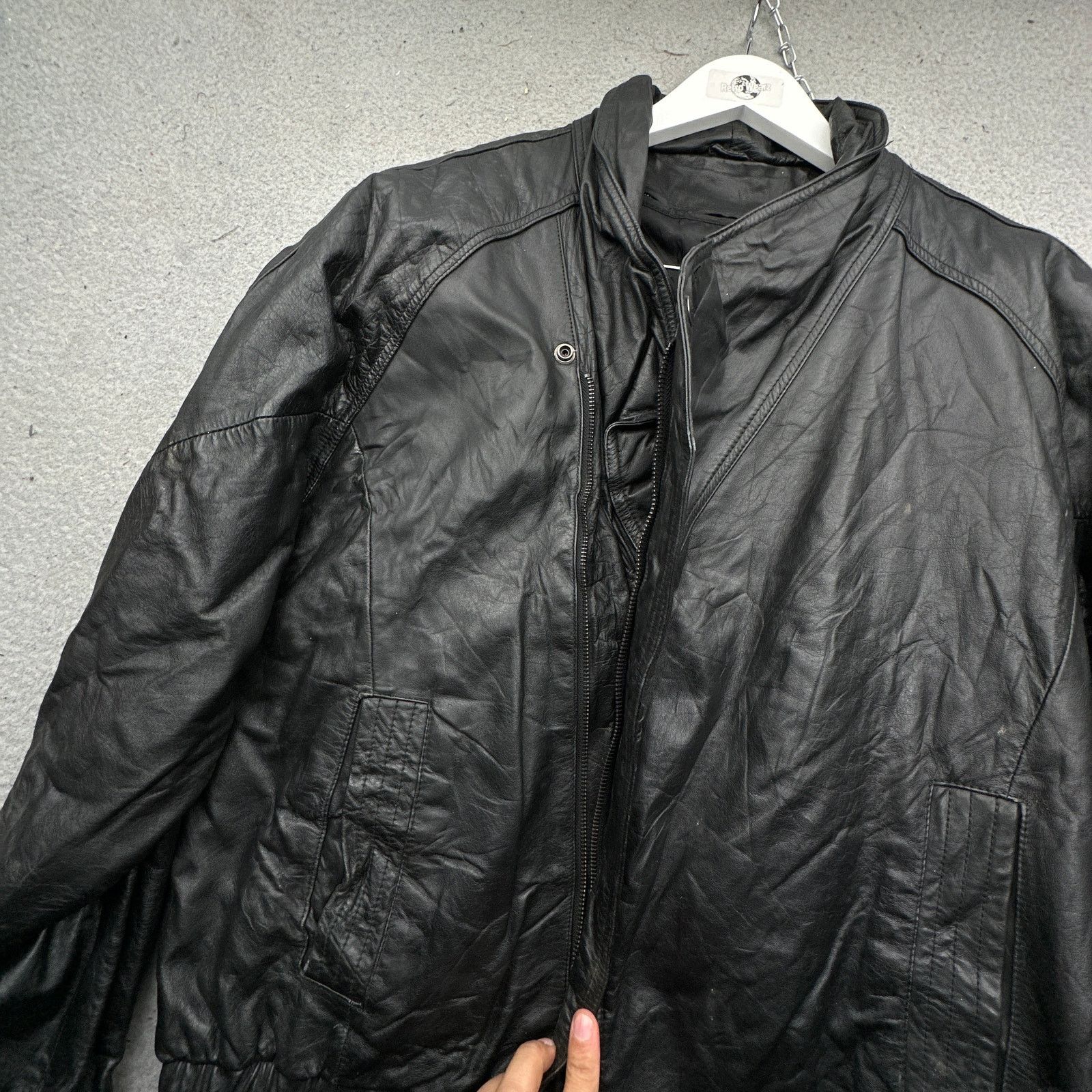 Other VTG Bermans Thinsulate Leather Moto Jacket Large Long Rider Size US L / EU 52-54 / 3 - 7 Thumbnail