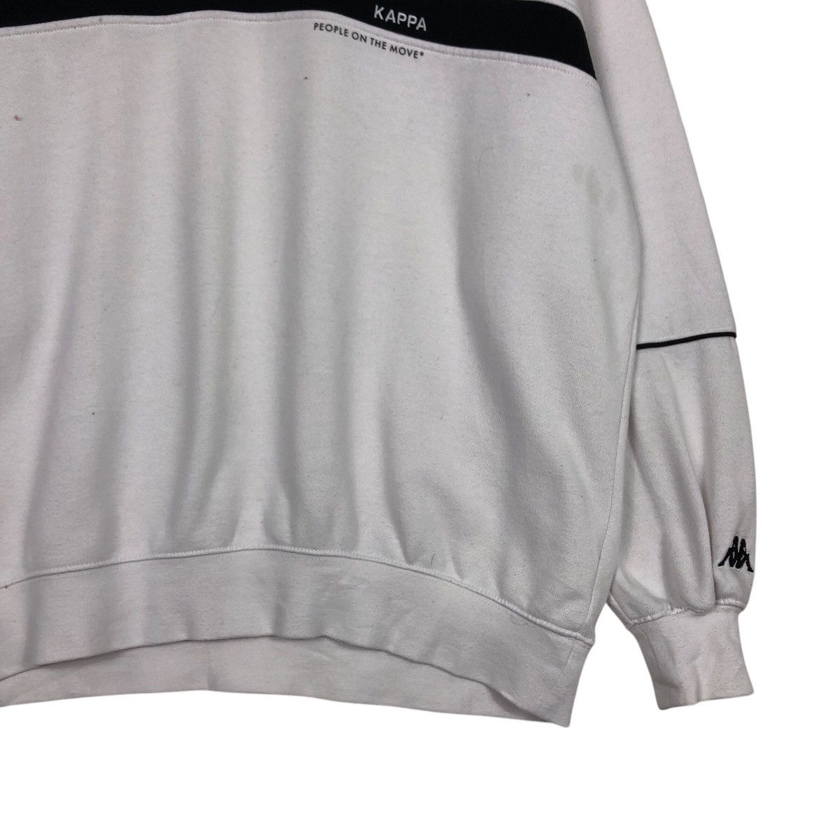 Japanese Brand Vintage Kappa Big Fit Sweat Black Chest Stripe, Minimal Logo Size US M / EU 48-50 / 2 - 6 Thumbnail