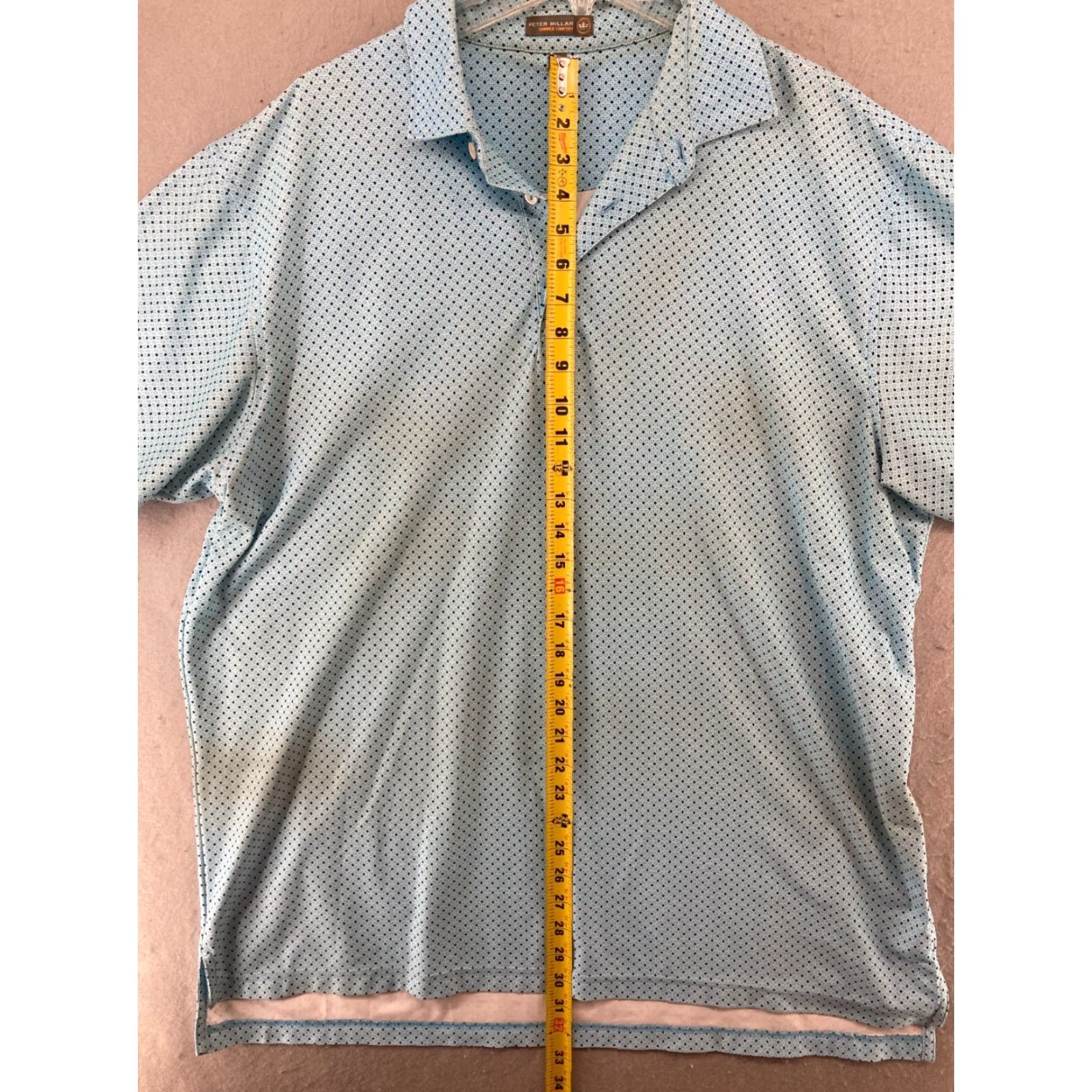 Peter Millar Peter Millar Mens Polo Shirt XL Blue Summer Comfort Stretch Spots Polo Shirt Peter Millar Mens XL Blue Summer Comfort Stretch Spots Size US XL / EU 56 / 4 - 3 Thumbnail