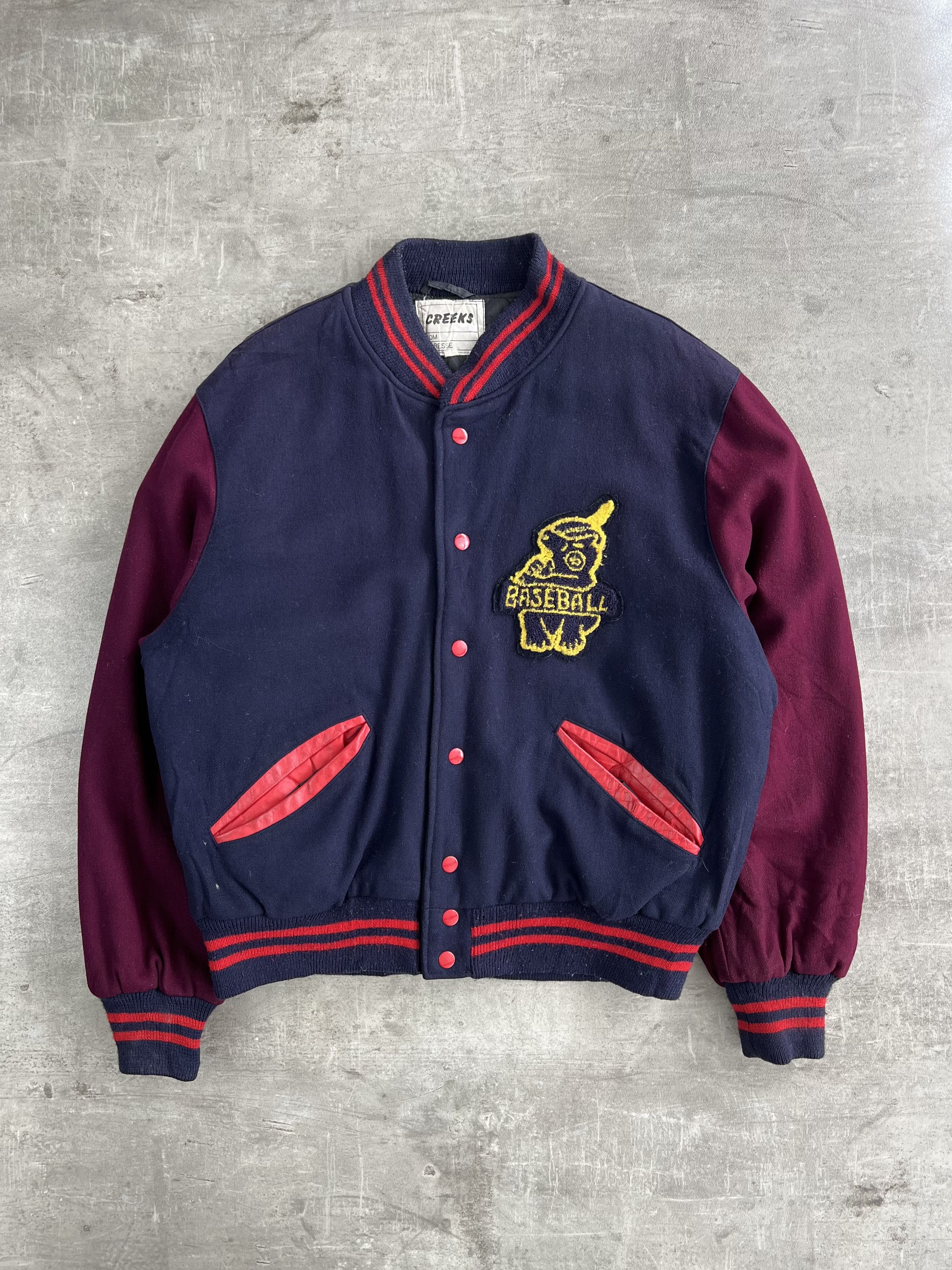 MLB × Vintage VARSITY JACKET WOOL CREEKS BASEBALL Size US M / EU 48-50 / 2 - 1 Thumbnail