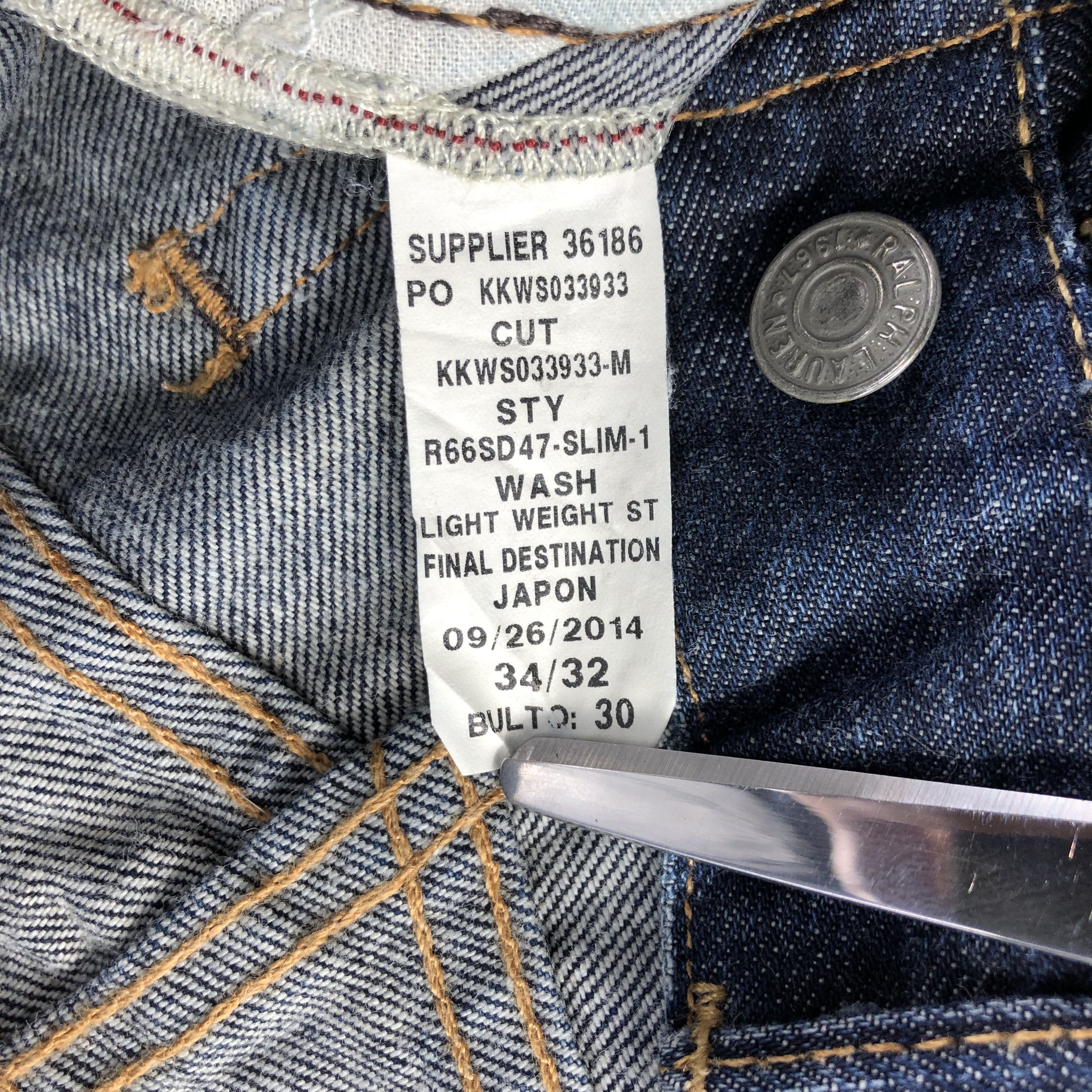 Polo Ralph Lauren Polo Ralph Lauren Jeans Faded Blue Denim KJ1938 Size US 34 / EU 50 - 12 Thumbnail
