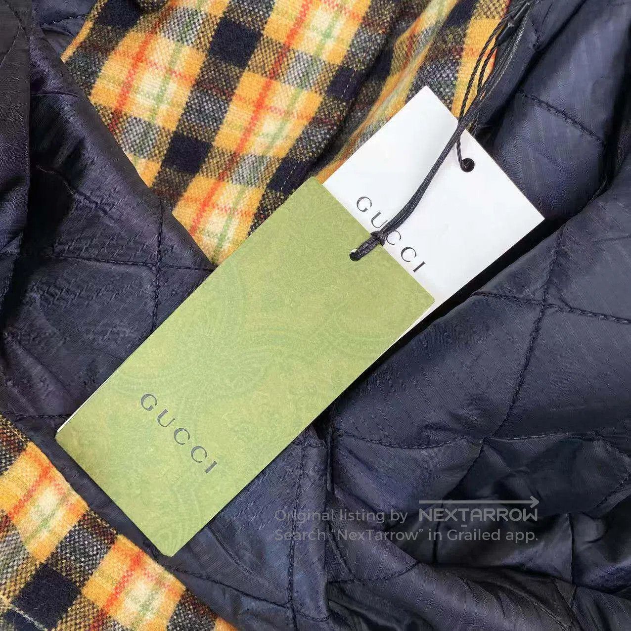 Gucci Guicci Sleeve logo check wool jacket| Size M / US 6-8 / IT 42-44 - 5 Thumbnail
