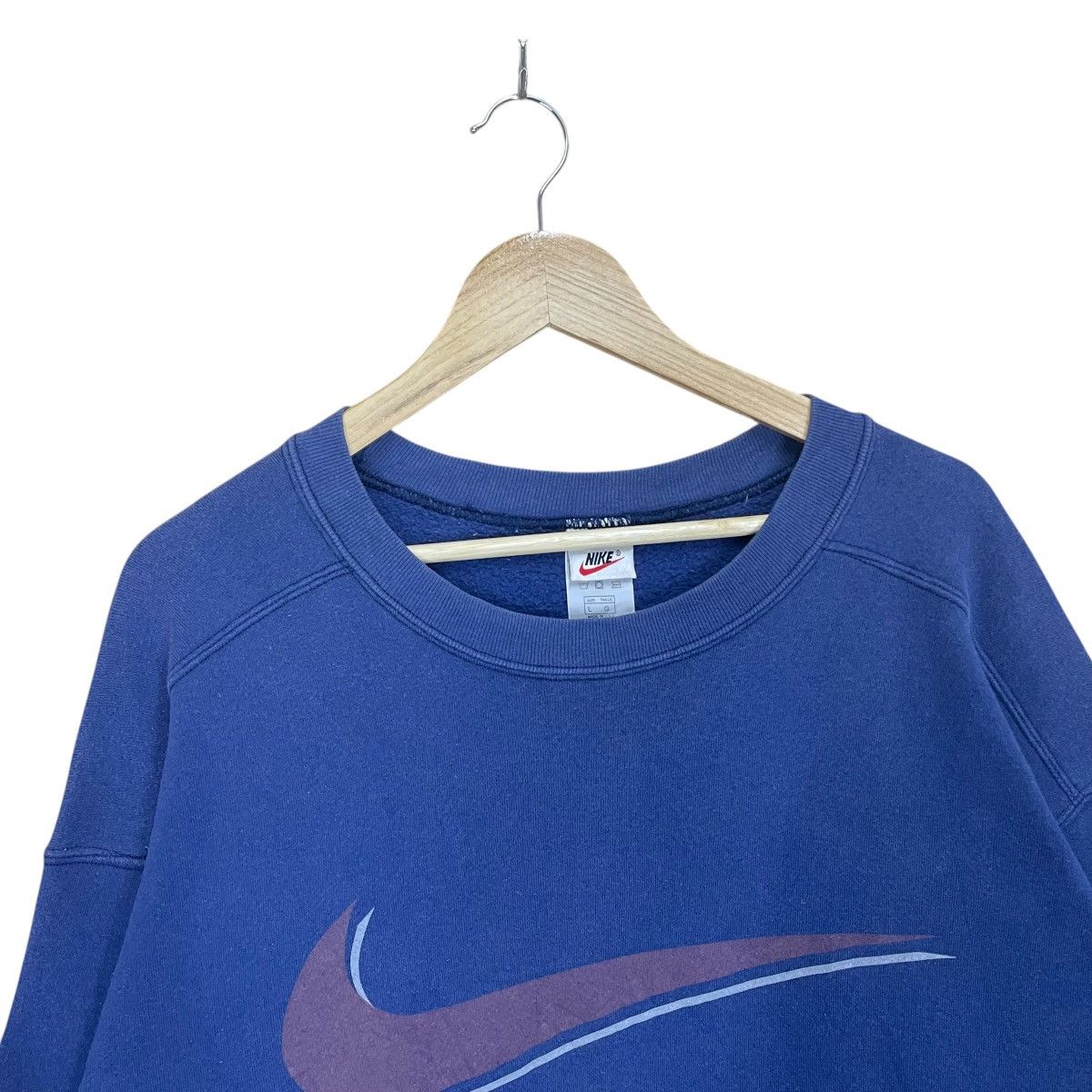 Vintage Vintage 90s Nike Swoosh Big Logo Crewneck Sweatshirt Size US XL / EU 56 / 4 - 4 Thumbnail