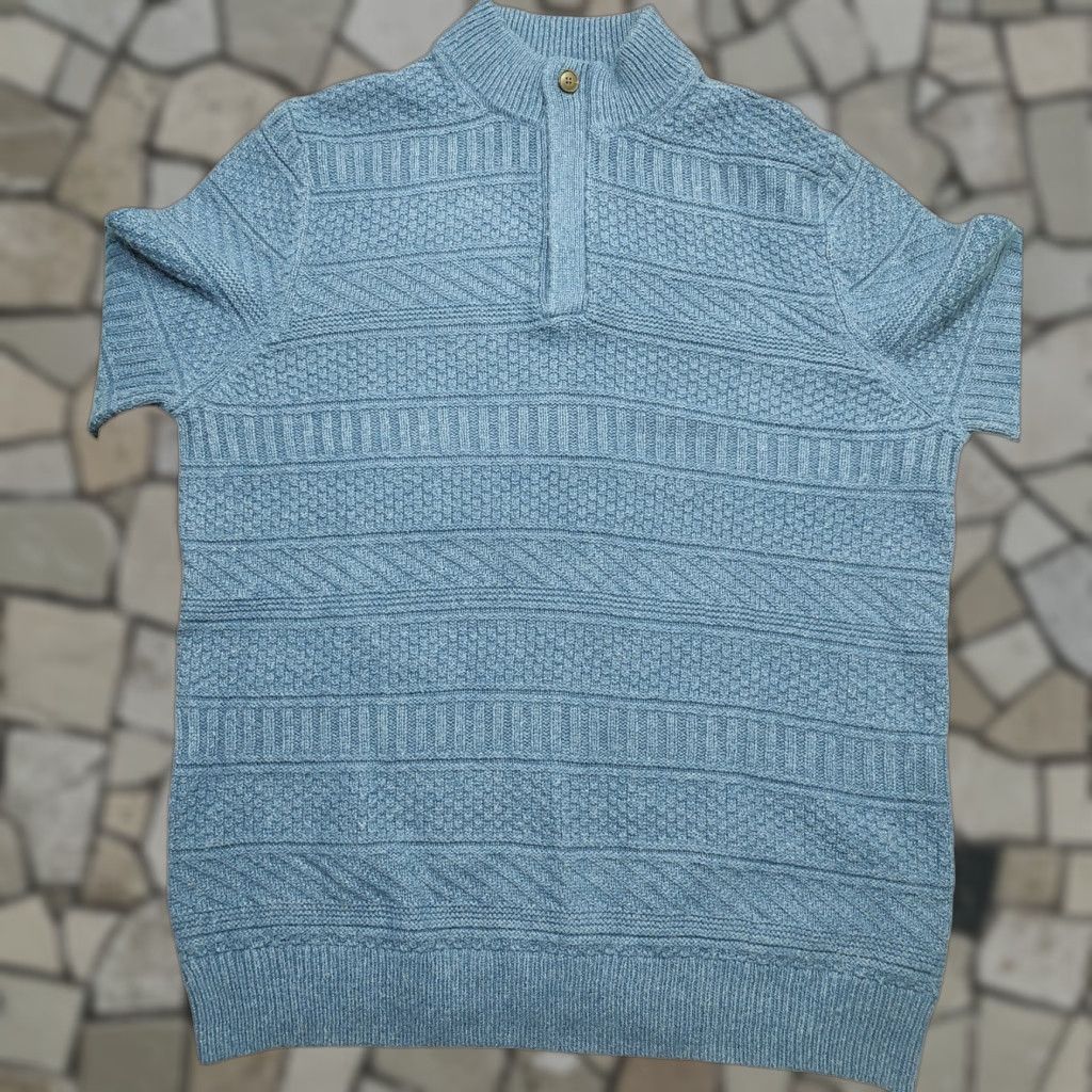 Vintage Jos A Bank 1905 Merino Wool Blend Knit Sweater 1/4 Zip Mens XL Blue Size US XL / EU 56 / 4 - 1 Thumbnail