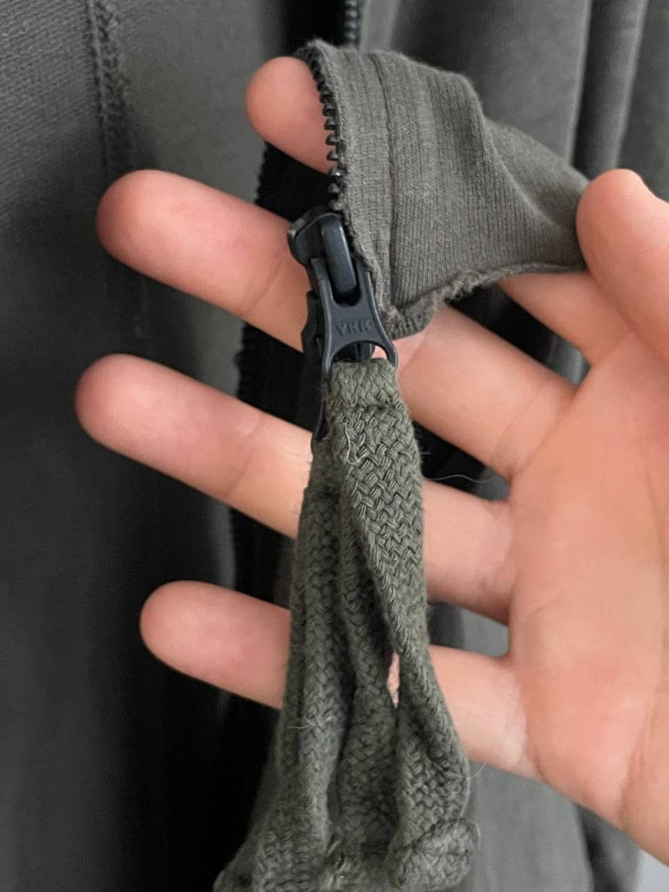 Thom Krom Thom Krom Avant Garde Double Layer Green Zip Hoodie Size US M / EU 48-50 / 2 - 6 Thumbnail