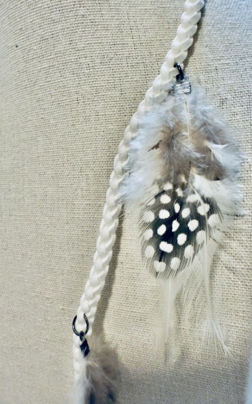 Apt. 9 Deb Feathered Braided Hair Extension – White Faux Suede, 20” Size ONE SIZE - 2 Thumbnail