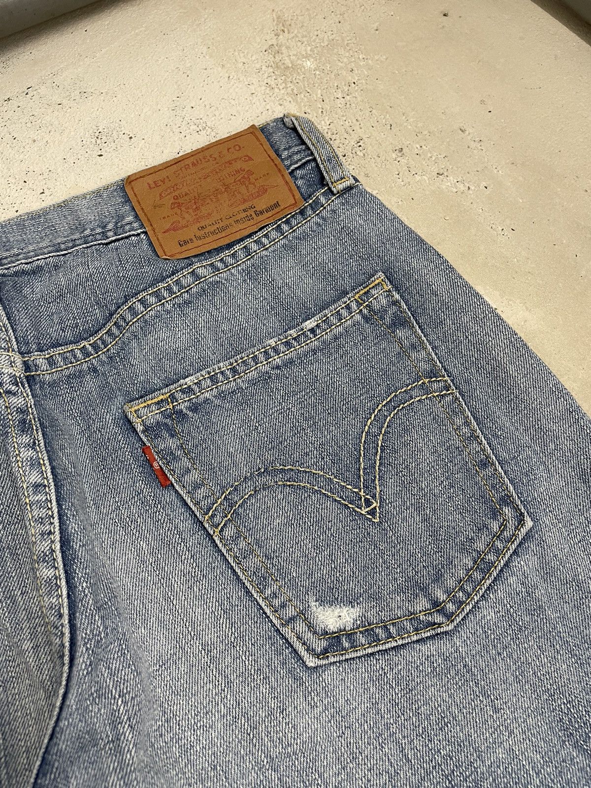Levi's Levis 533 Distressed Clawmark Different Pocket Denim (AD3) Size US 30 / EU 46 - 19 Thumbnail