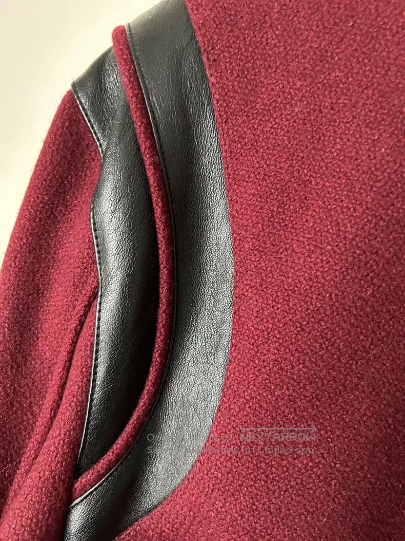 Saint Laurent Paris Saint Laurent Paris Burgundy and black wool mixed leather Size US M / EU 48-50 / 2 - 5 Thumbnail