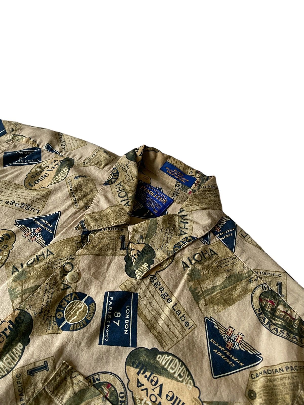 Pendleton Vintage Pendleton Button Up Shirt Luggage Label Men’s Medium Size US M / EU 48-50 / 2 - 1 Thumbnail