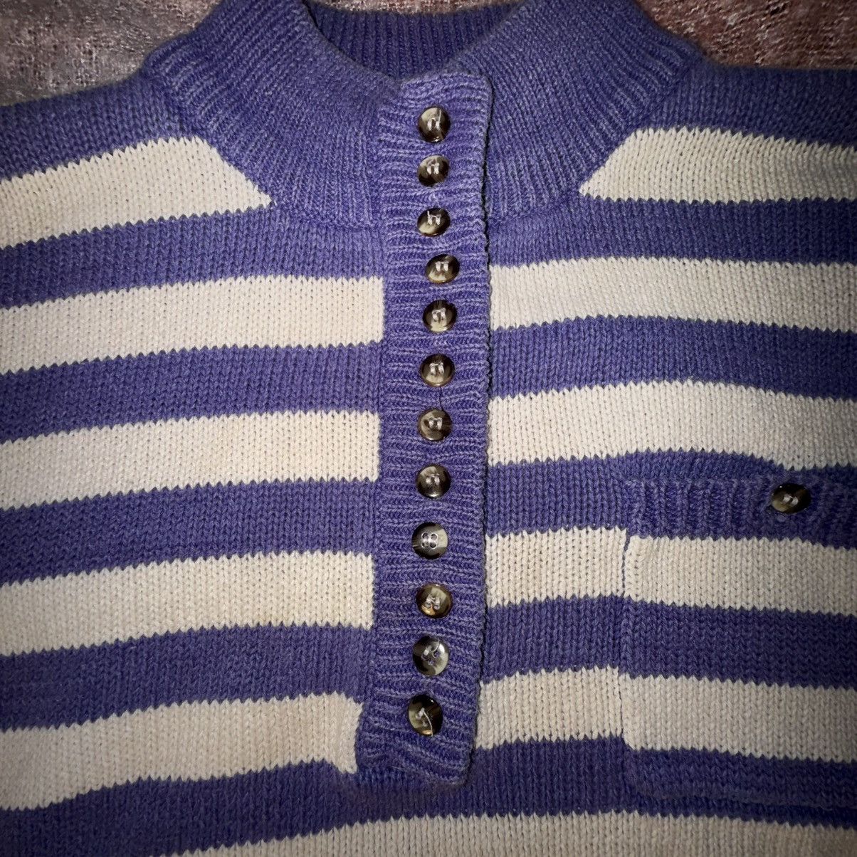 Other 80s Conspiracy Archive Shaker Knit Striped Mock Neck Purple Size L / US 10 / IT 46 - 10 Thumbnail