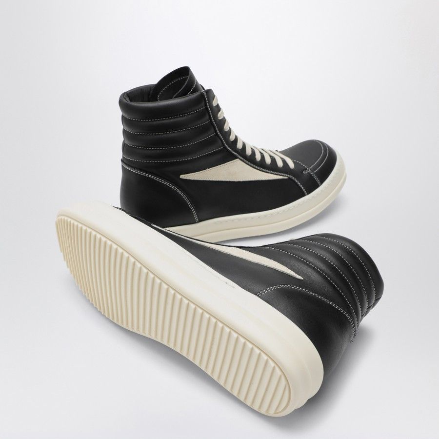 Rick Owens o1d2blof0624 High-Top Suede Sneakers in Black & White Size US 12 / EU 45 - 5 Thumbnail