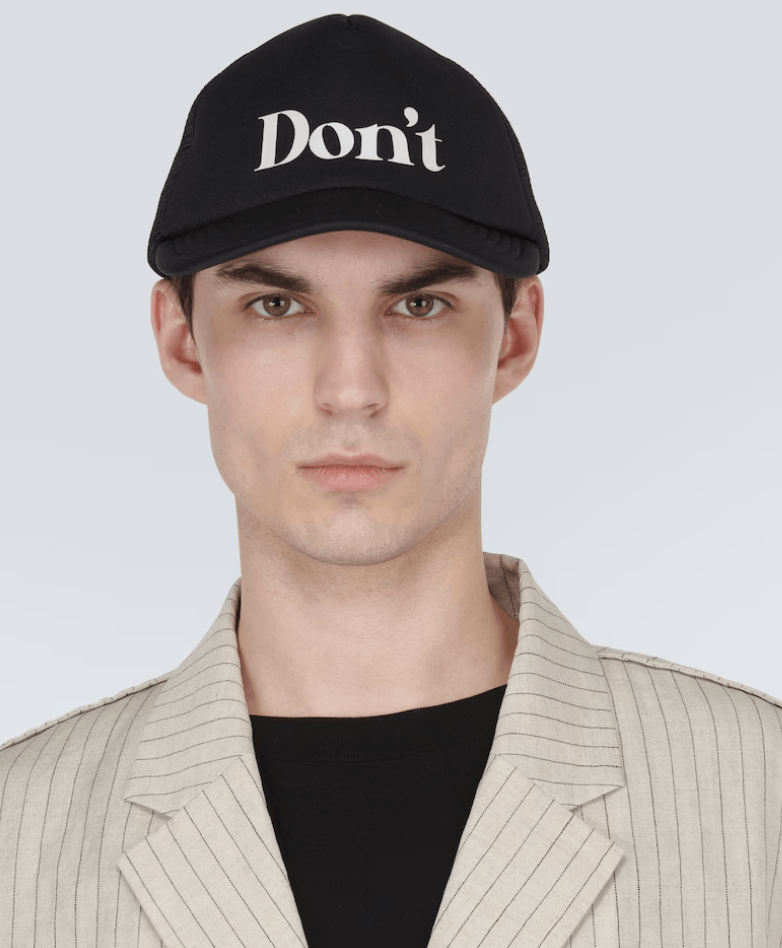 Undercover Undercover Printed Don't baseball cap Black Size ONE SIZE - 2 Thumbnail