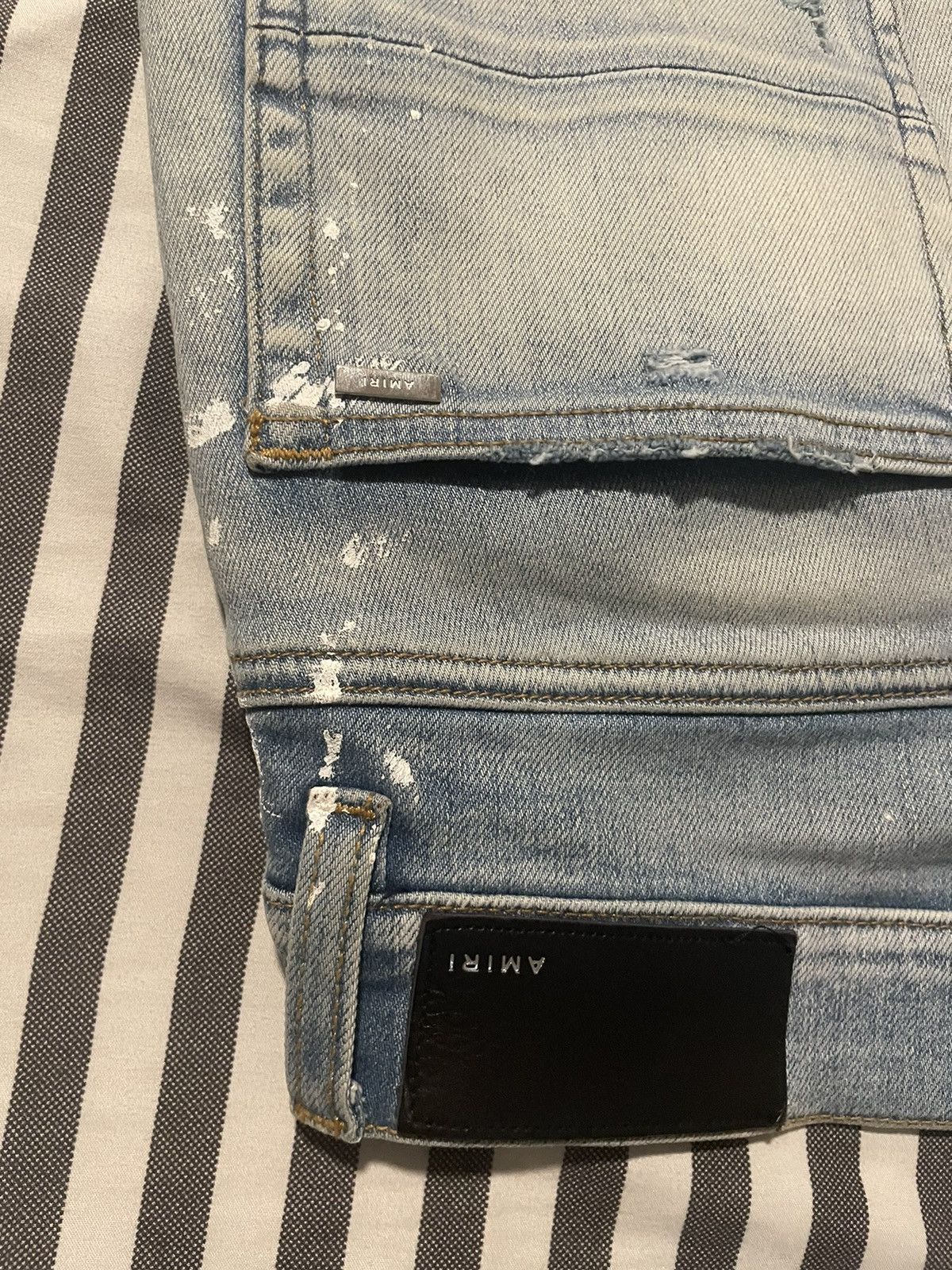 Amiri Amiri paint drip denim blue Size US 30 / EU 46 - 13 Thumbnail
