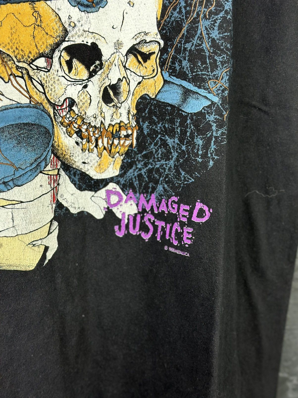 Band Tees 1988 Metallica Damaged Justice T-Shirt Vintage Big Logo Size US L / EU 52-54 / 3 - 6 Thumbnail