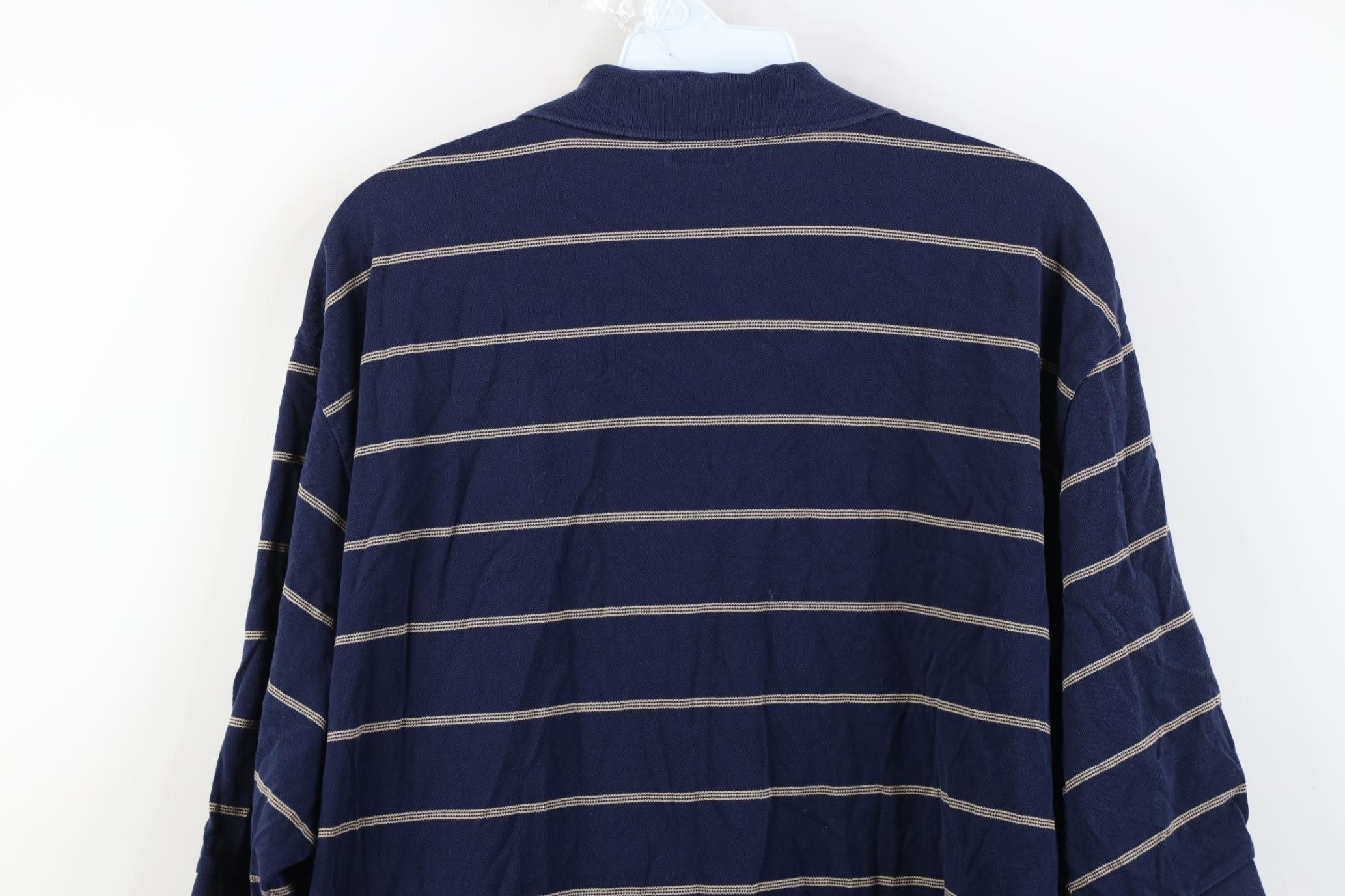 Polo Ralph Lauren Vintage Polo Golf Ralph Lauren Striped Knit Polo Shirt Blue Size US XL / EU 56 / 4 - 13 Thumbnail