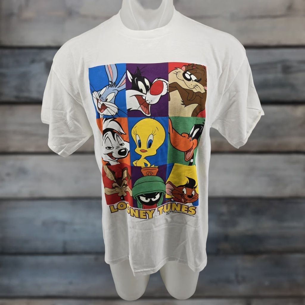Vintage VINTAGE Looney Tunes Men’s Large T Shirt Graphic Print Cartoon Bugs Bunny Size US L / EU 52-54 / 3 - 1 Thumbnail