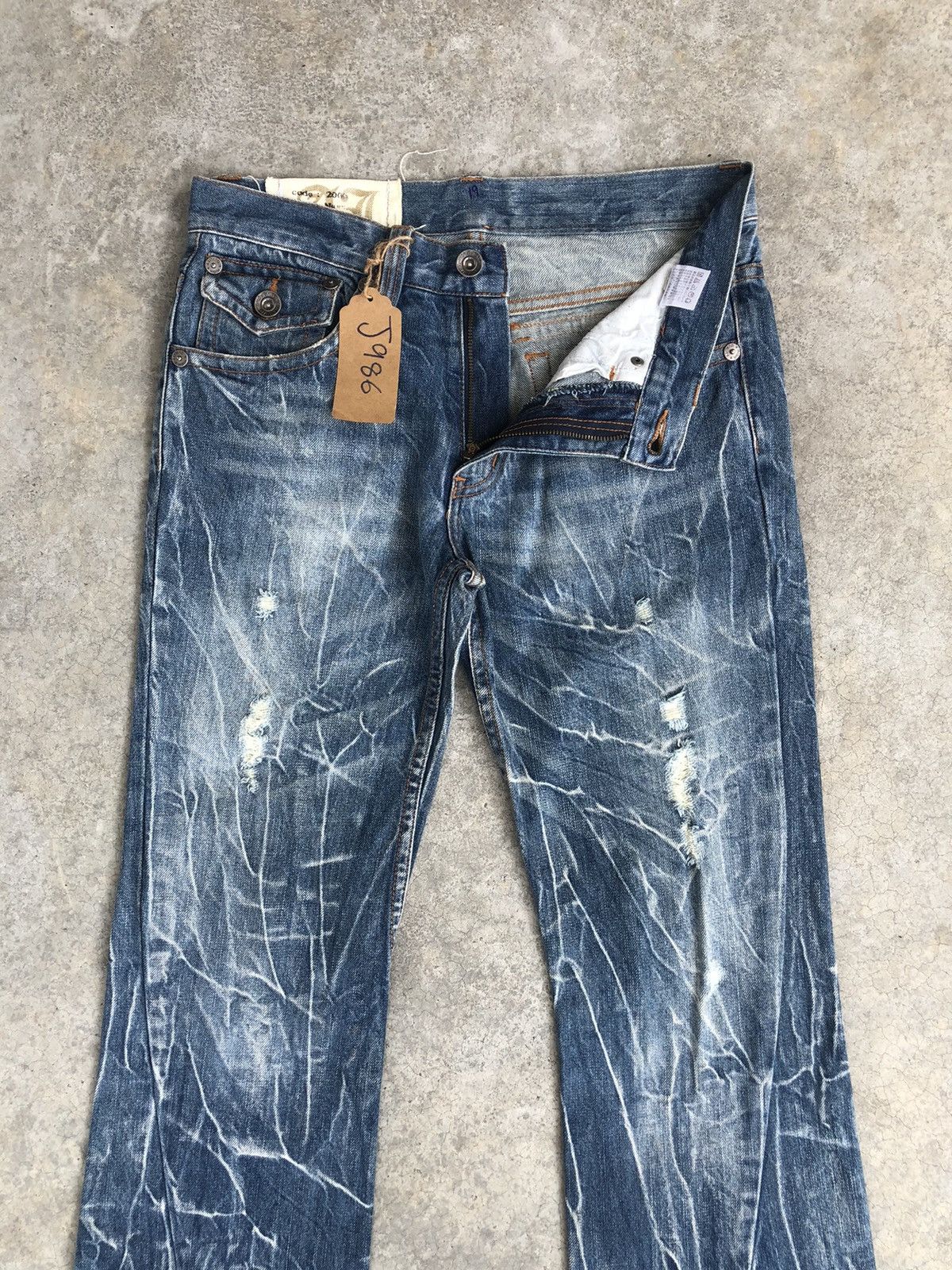 If Six Was Nine Japanese Antfui Flared Jeans Distressed Jeans Size US 31 - 3 Thumbnail