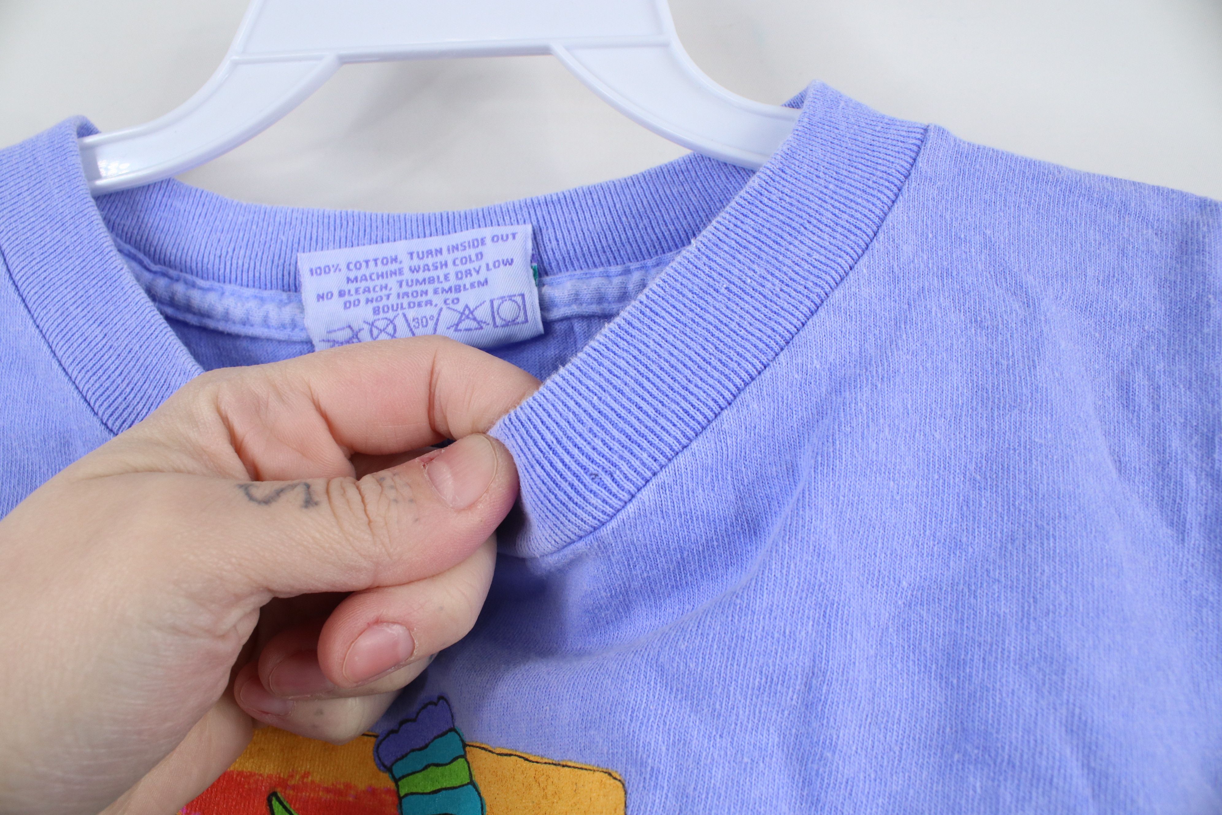 Vintage Vintage 90s Streetwear Stonewash Art Sea Turtle T-Shirt USA Size ONE SIZE - 7 Thumbnail