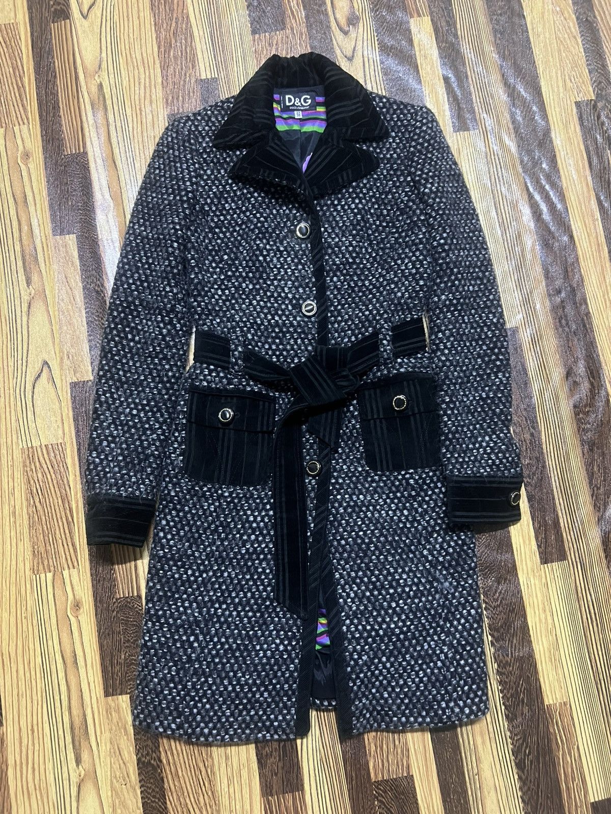 Dolce & Gabbana Dolce & Gabbana Women’s Wool Knit Tie-belted Coats Size XS / US 0-2 / IT 36-38 - 3 Thumbnail